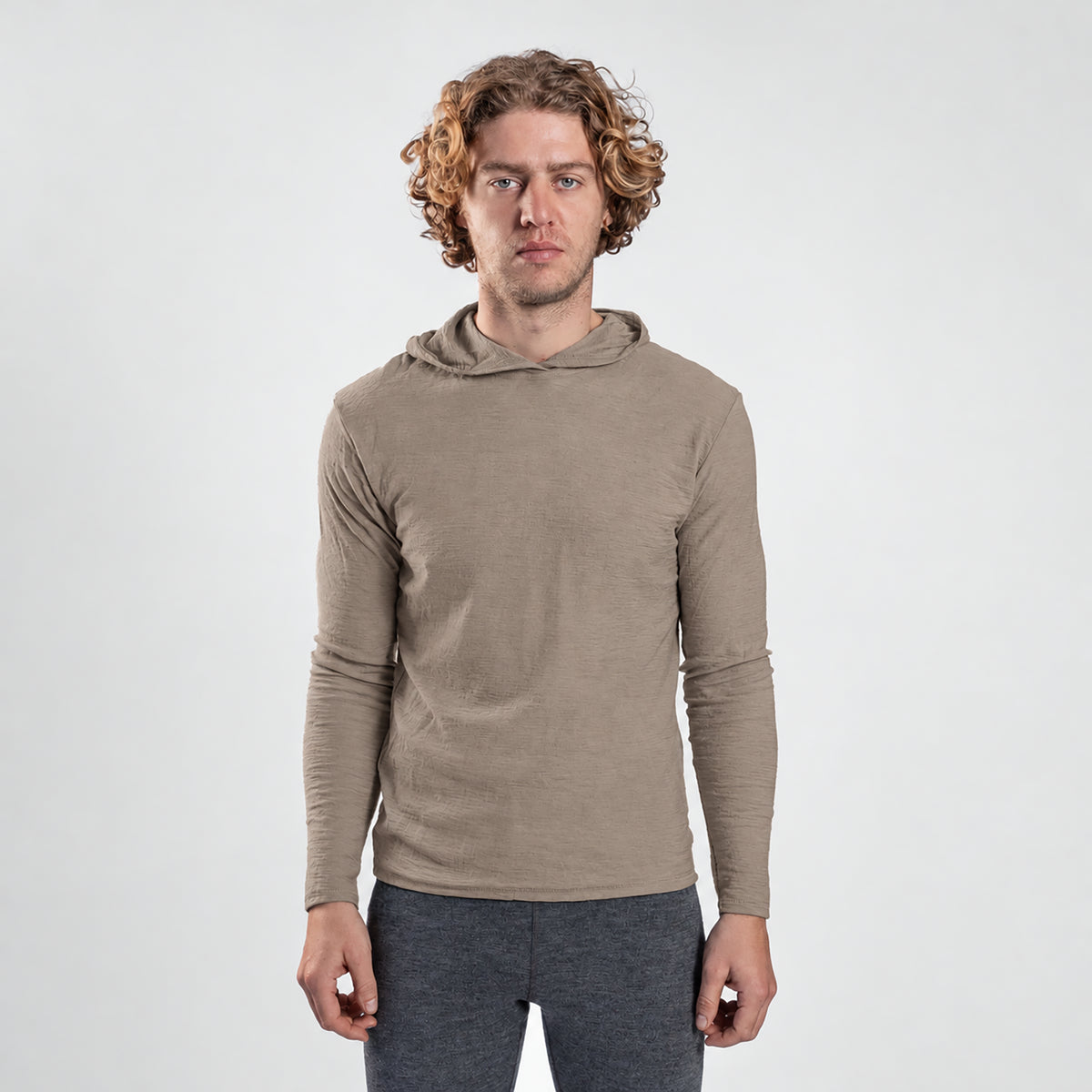 Men's Alpaca Wool Sun Hoodie: 160 Ultralight