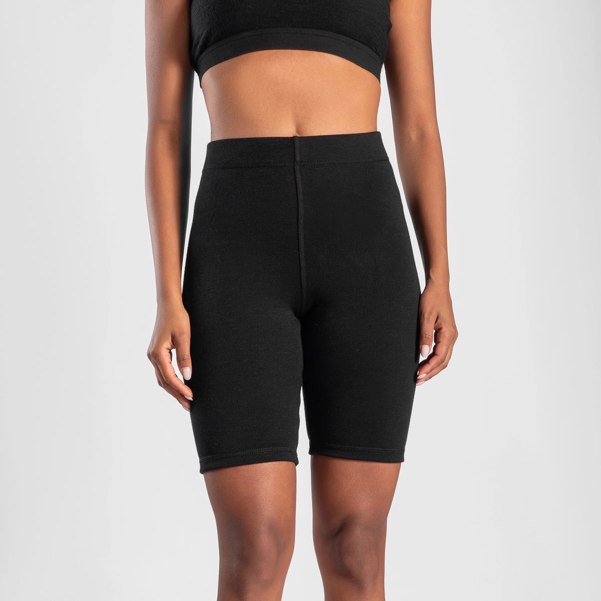 Women's Alpaca Wool Biker Shorts: 300 Lightweight