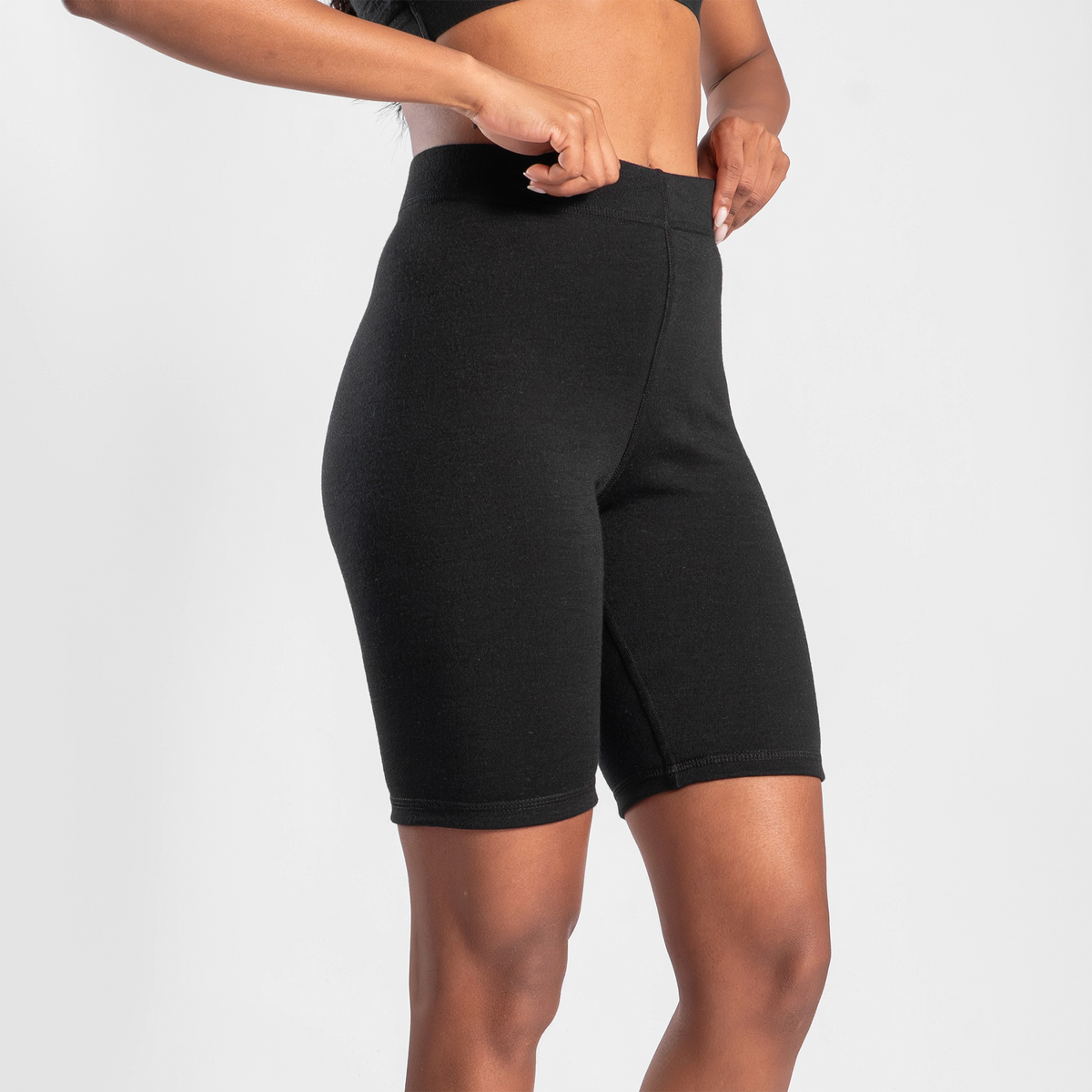 Women's Alpaca Wool Biker Shorts: 300 Lightweight