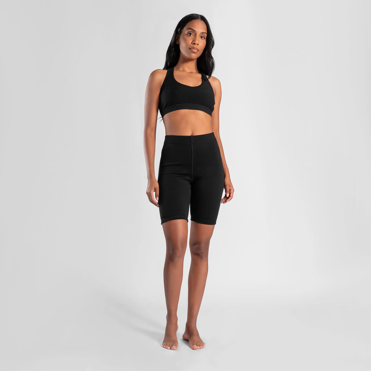 Women's Alpaca Wool Biker Shorts: 300 Lightweight