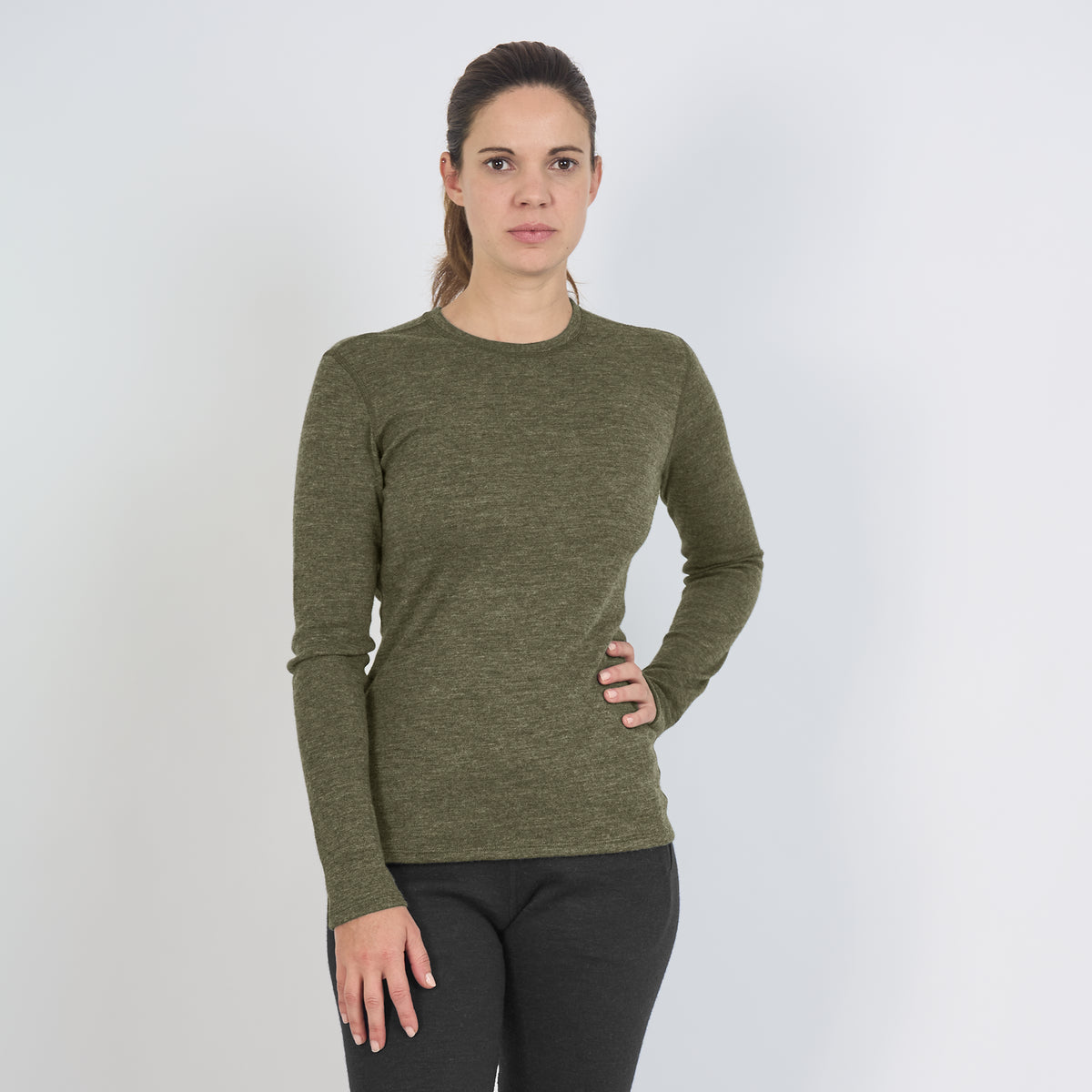 womens alpaca wool sweater midweight moisture wicking color green