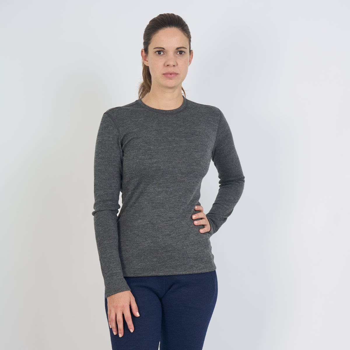 womens alpaca wool sweater midweight moisture wicking color gray