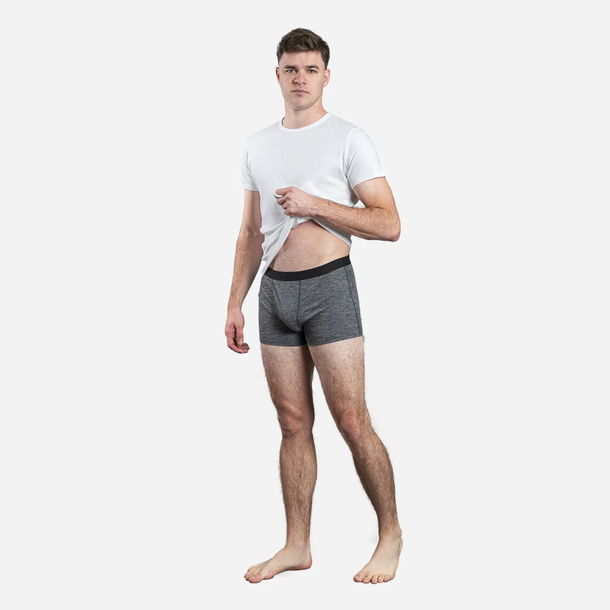 mens eco friendly boxer briefs color gray