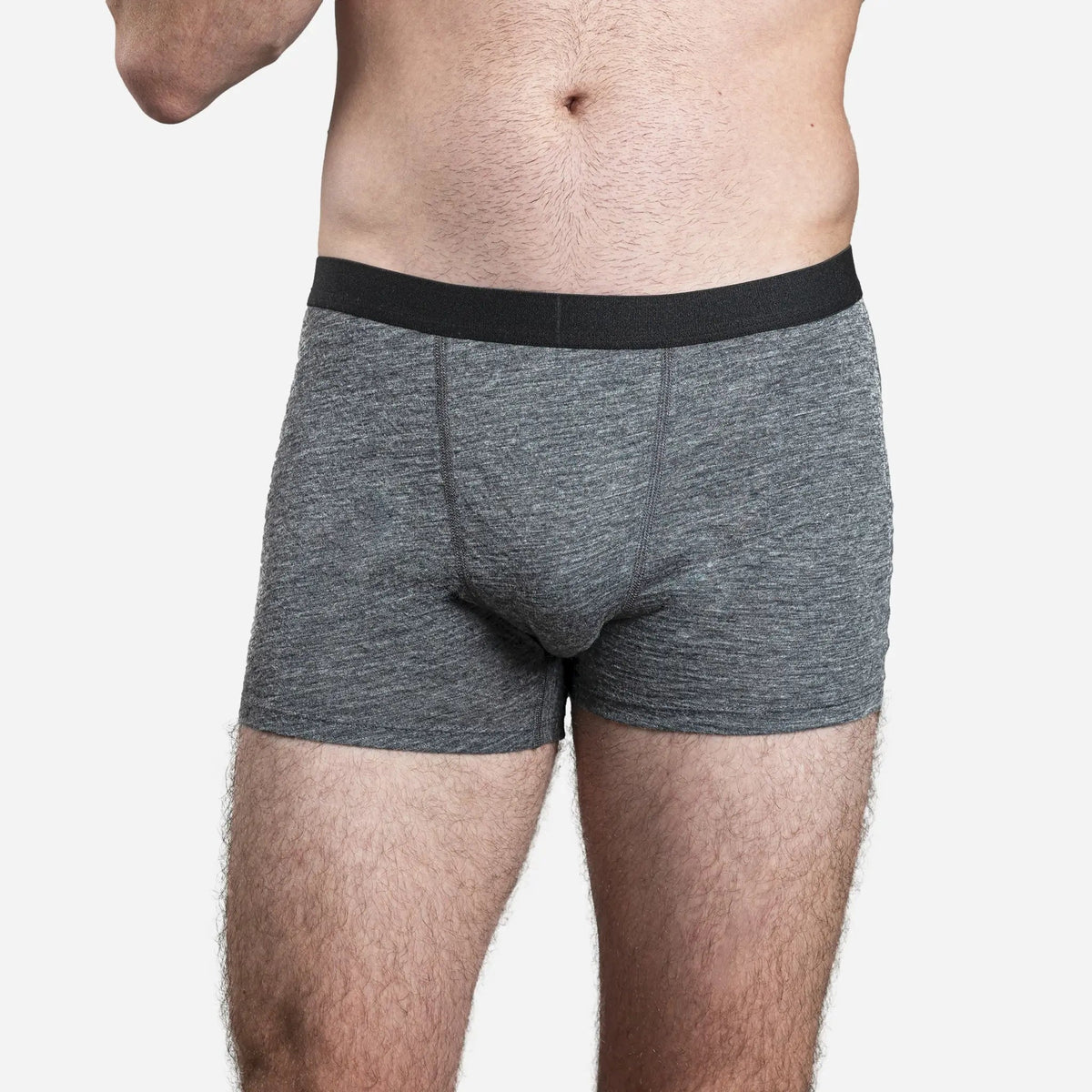 Men's Alpaca Wool Boxer Briefs: 160 Ultralight color Gray