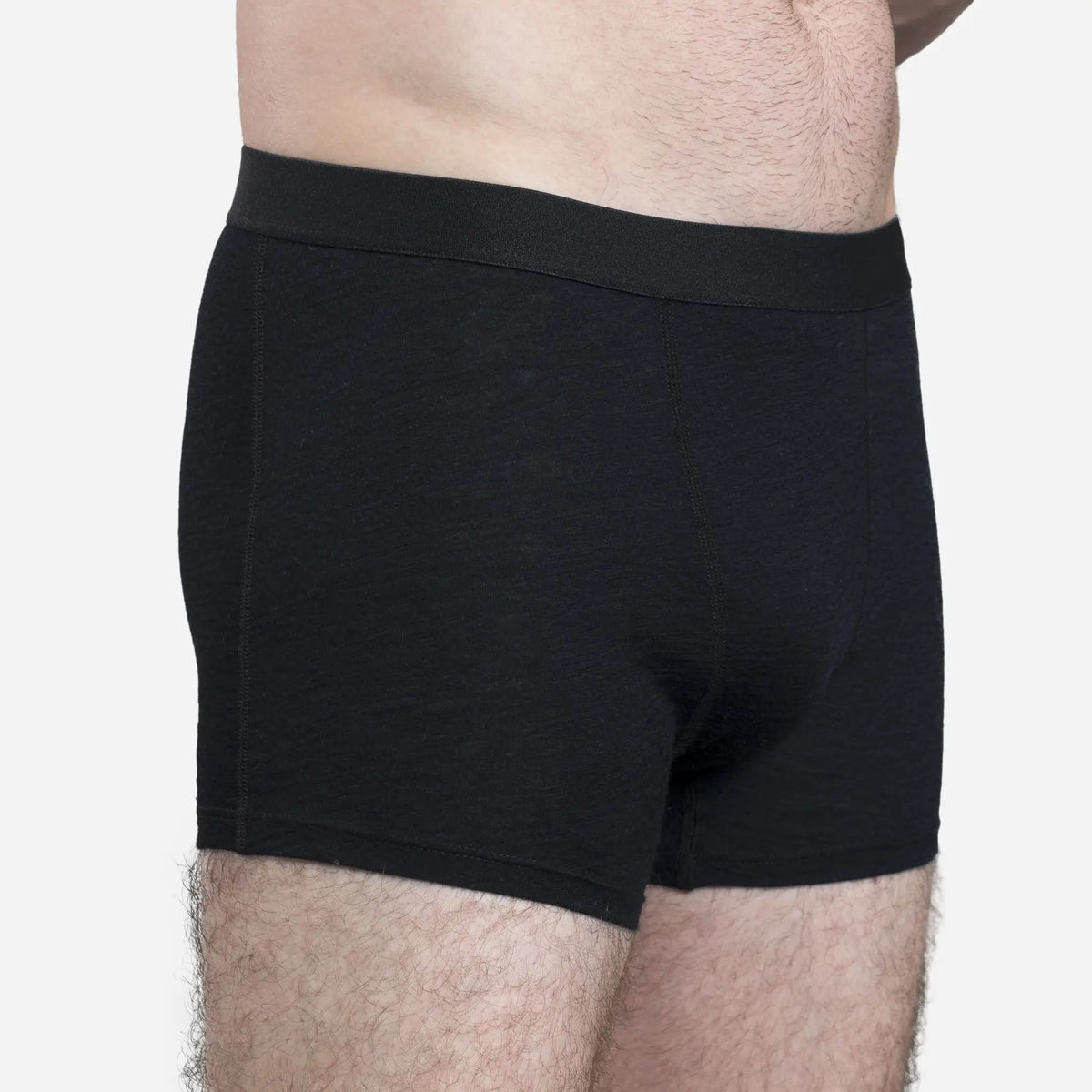 Men's Alpaca Wool Boxer Briefs: 160 Ultralight color Black