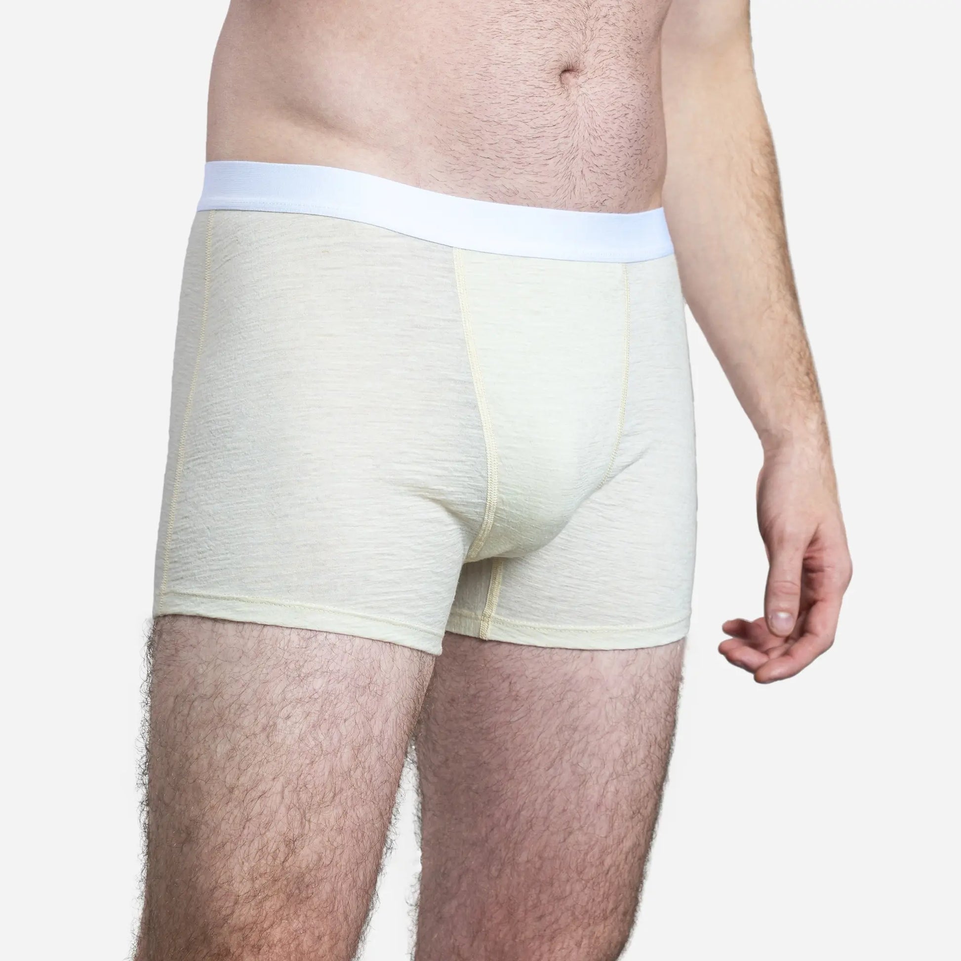 mens most sustainable boxer briefs color natural white