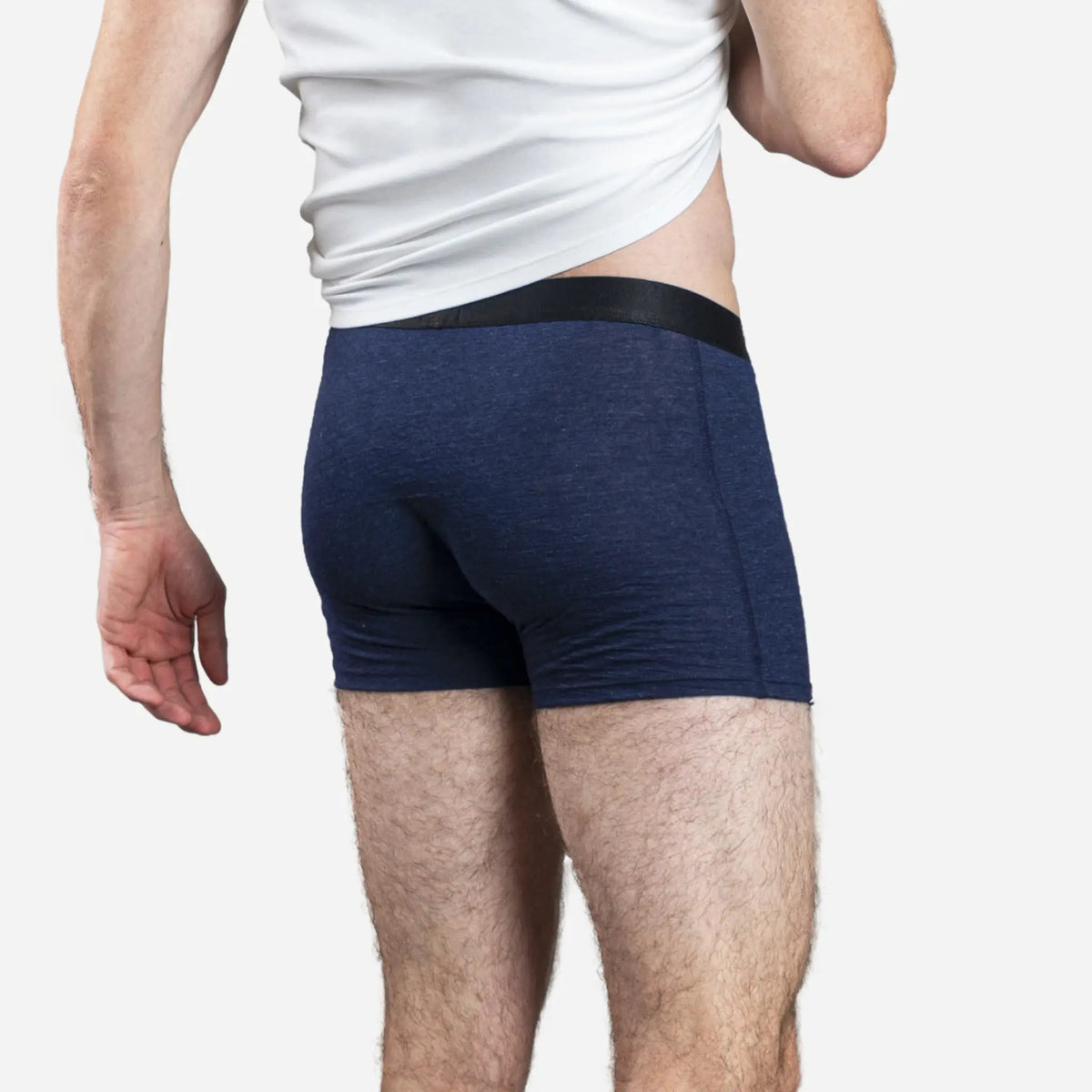 Men's Alpaca Wool Boxer Briefs: 160 Ultralight color Navy Blue