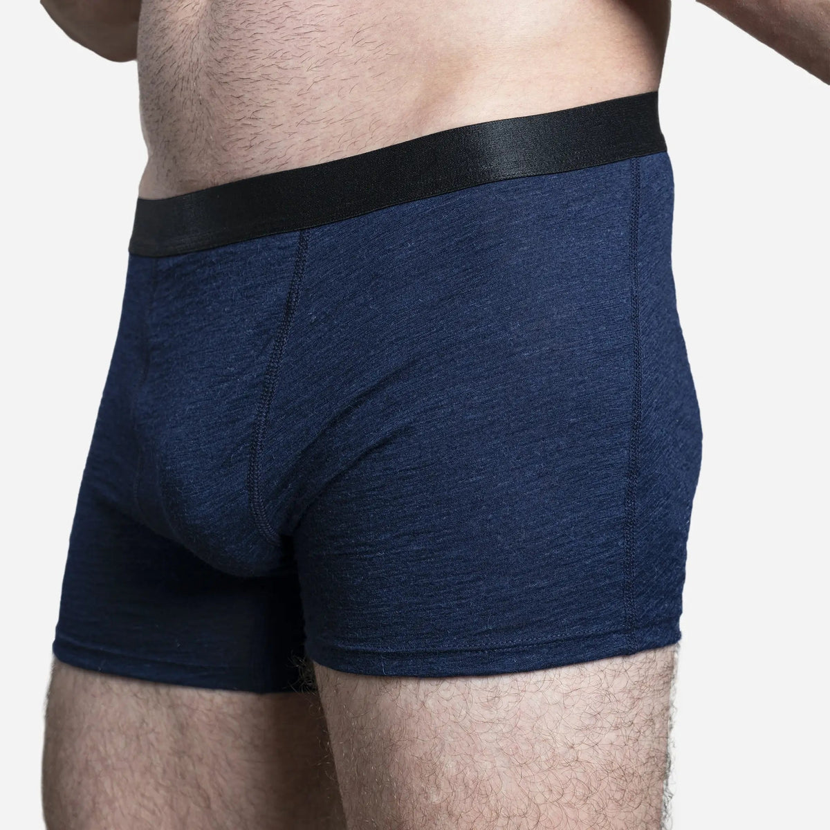 Men's Alpaca Wool Boxer Briefs: 160 Ultralight color Navy Blue