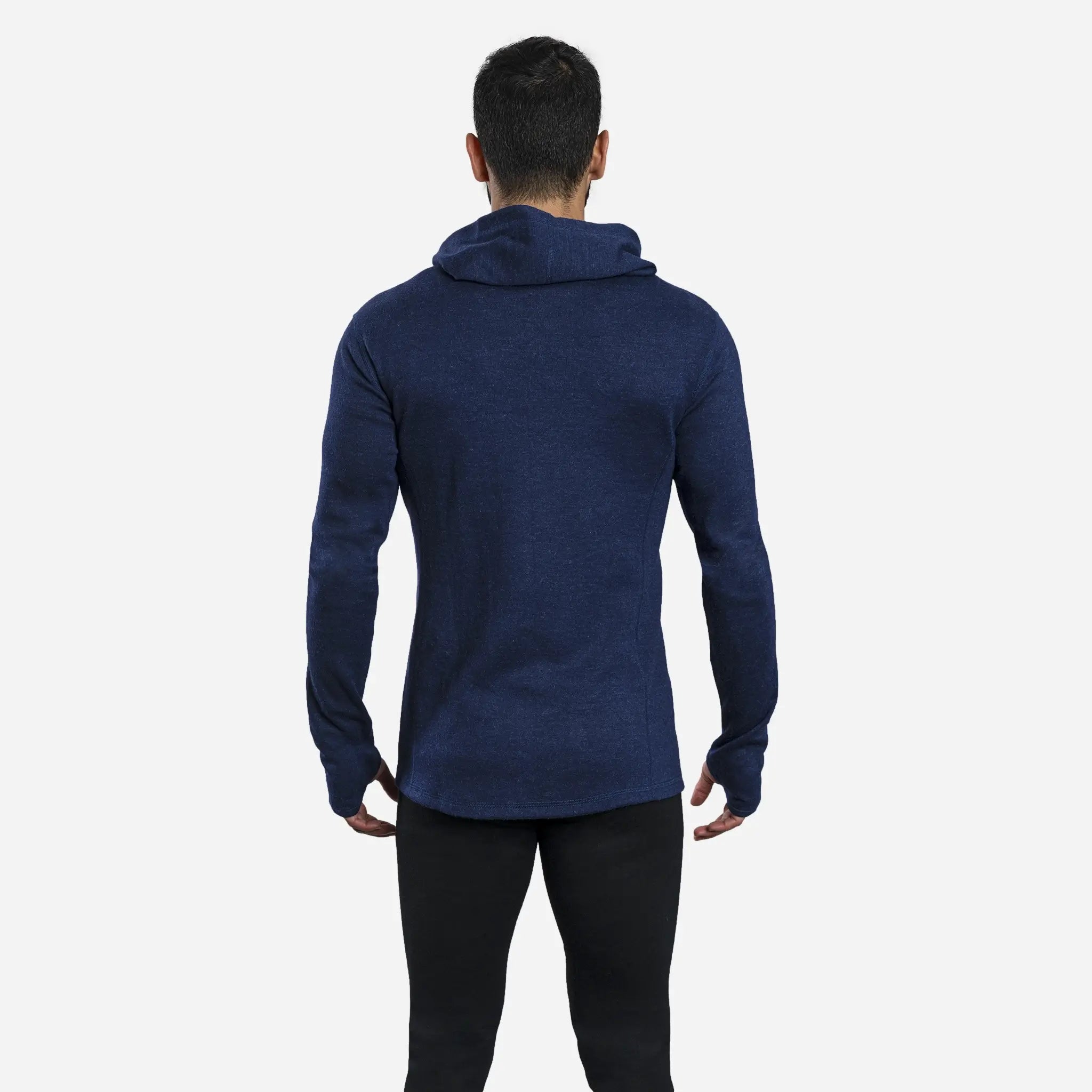 mens most comfortable hoodie jacket full zip color navy blue