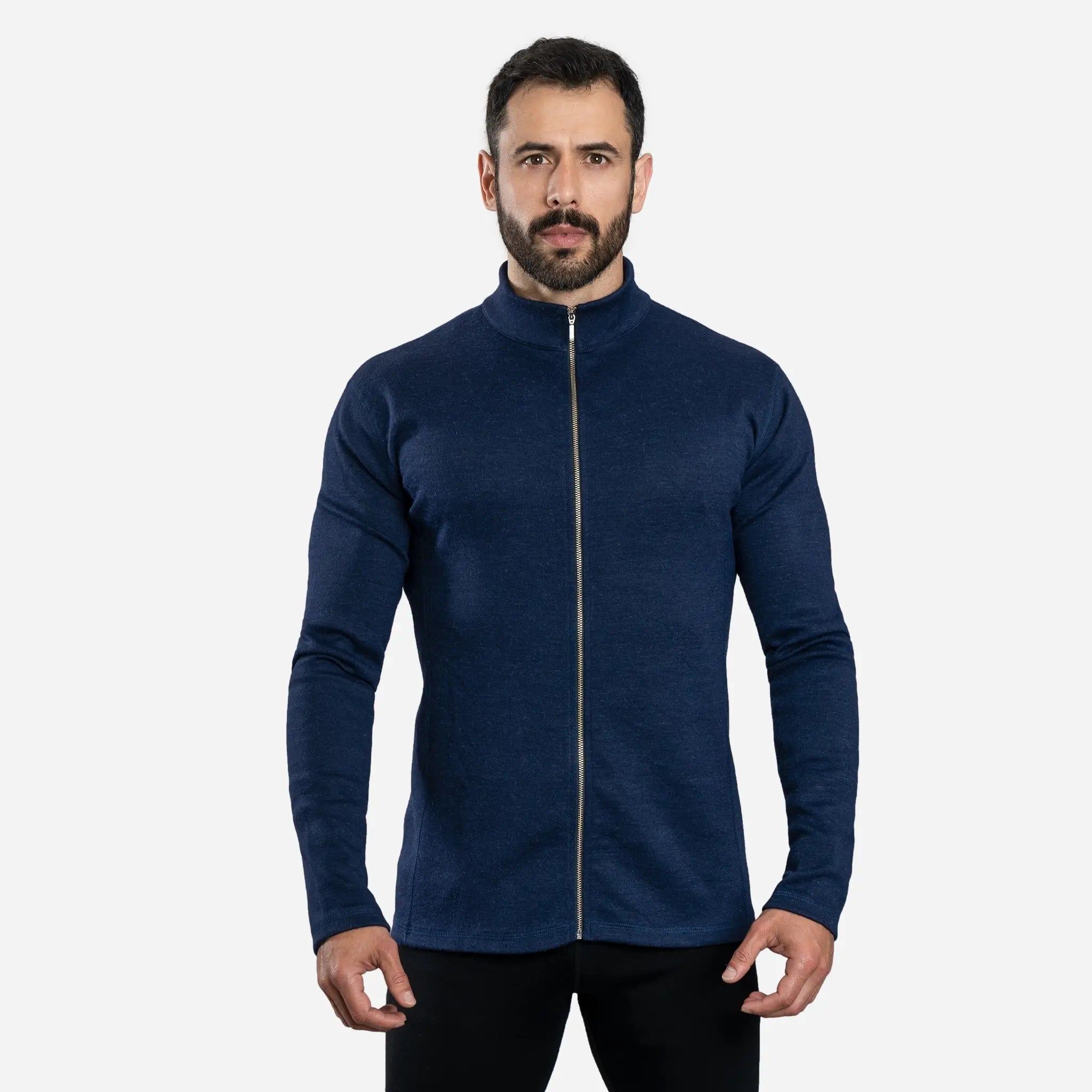 mens all purpose jacket full zip color navy blue