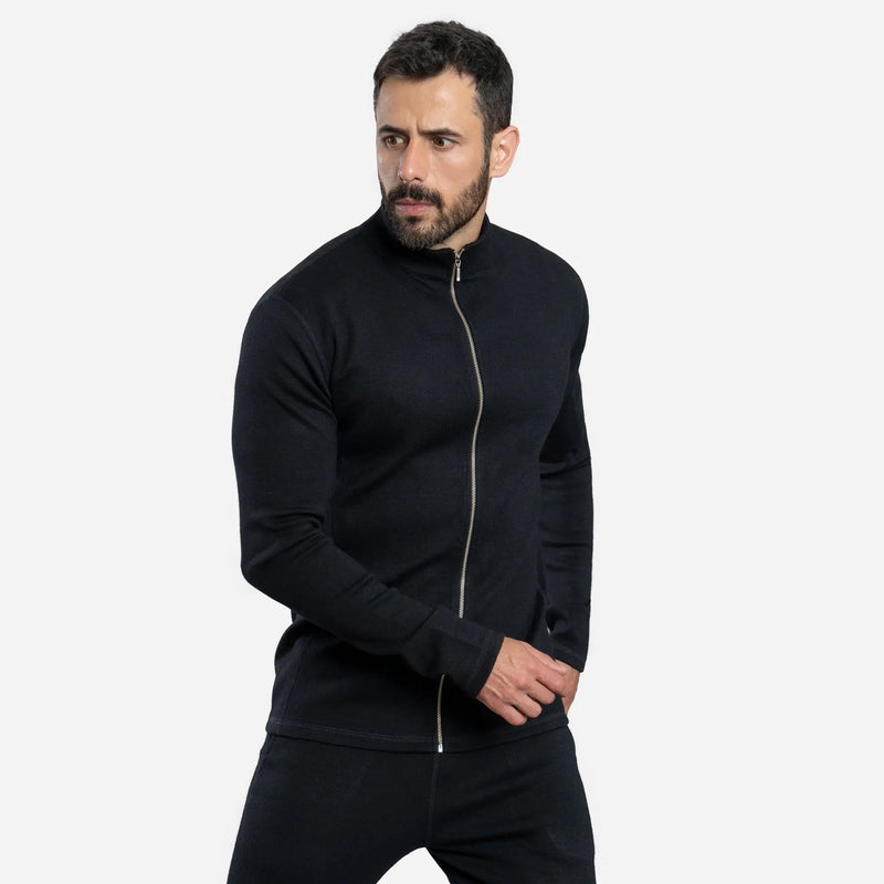 mens perfect travel jacket full zip color black