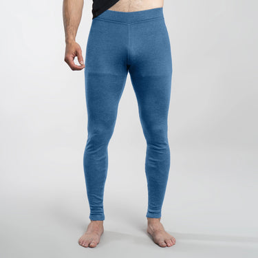 Men's Alpaca Wool Leggings: 300 Lightweight color natural blue