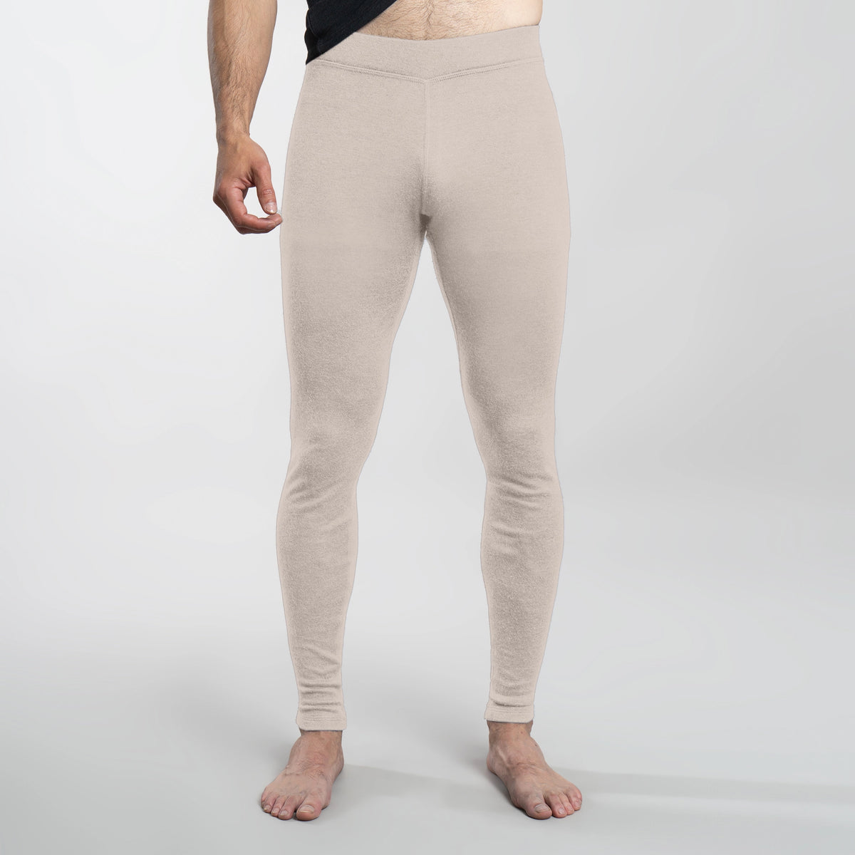 Eco Friendly Mens Alpaca Wool Leggings 300 Lightweight color undyed