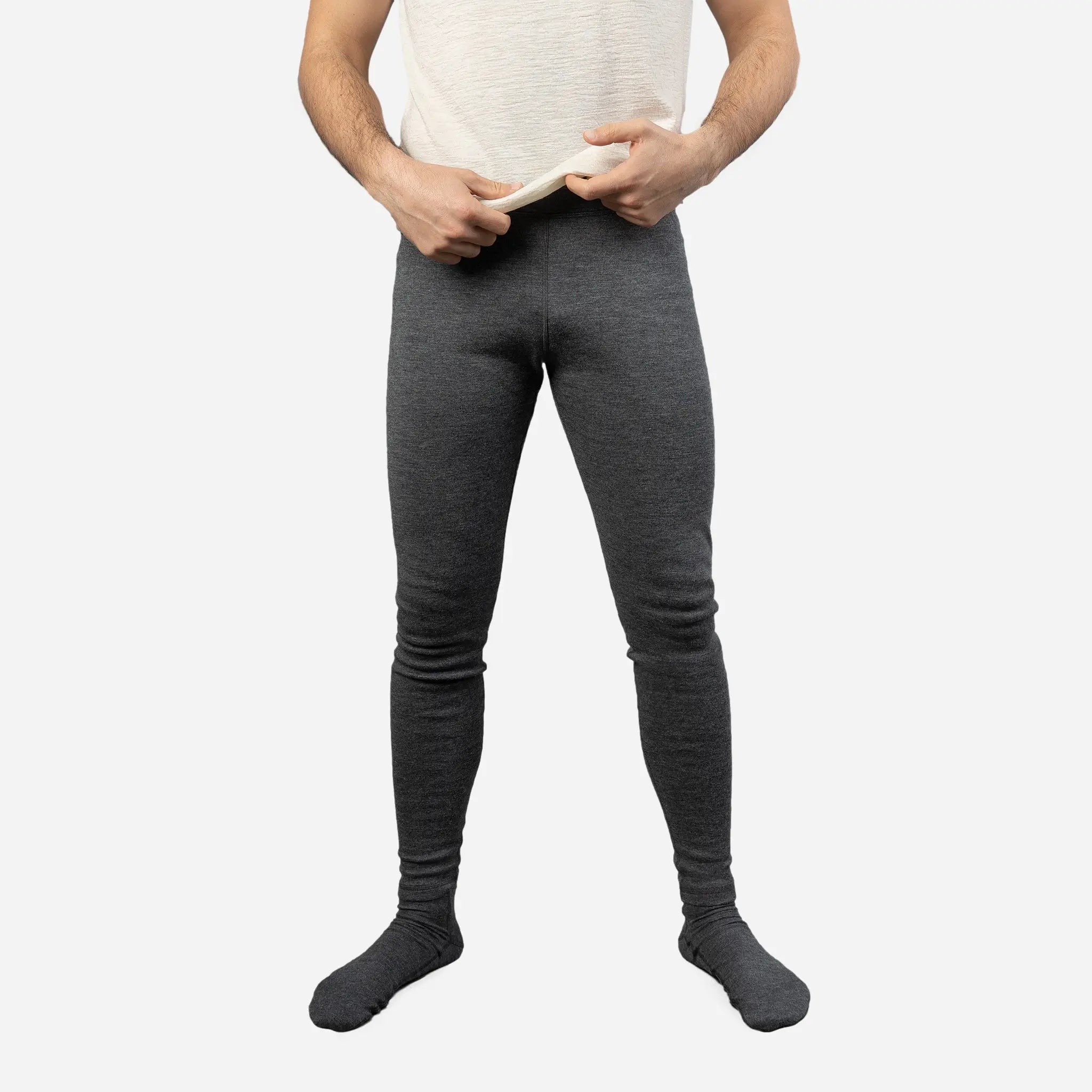 Men's Alpaca Wool Leggings color gray