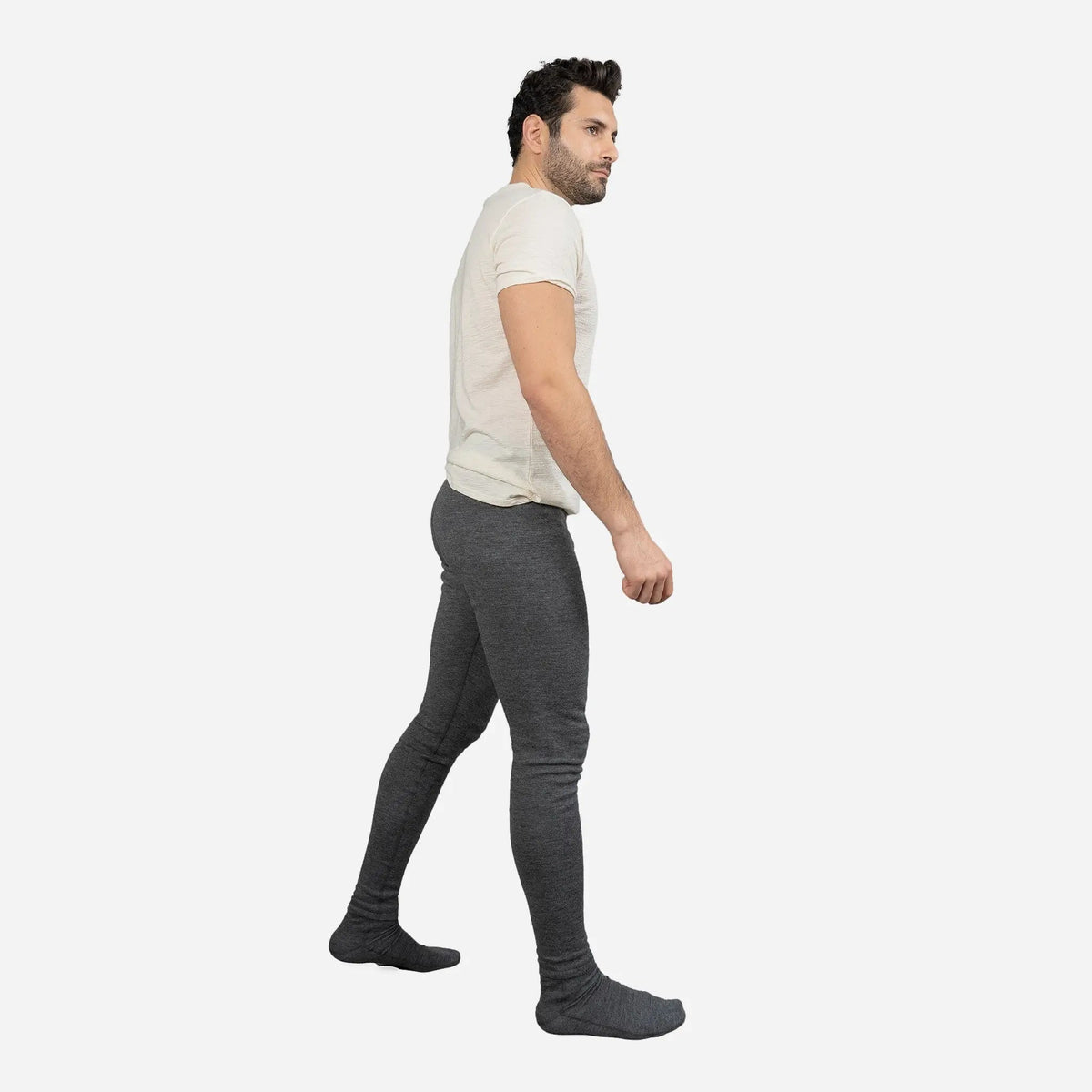 Men's Alpaca Wool Leggings: 300 Lightweight color gray