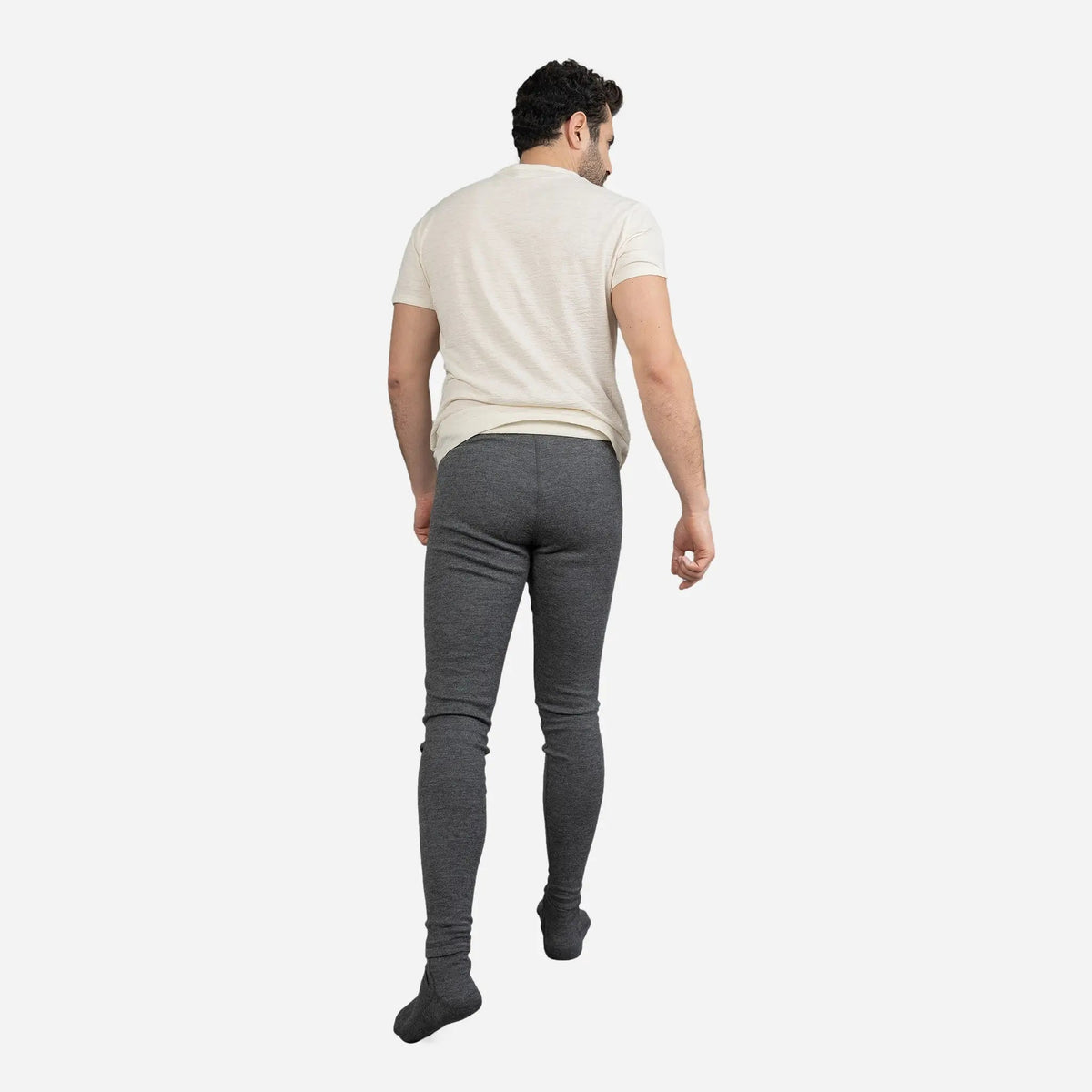 Men's Alpaca Wool Leggings: 300 Lightweight color gray