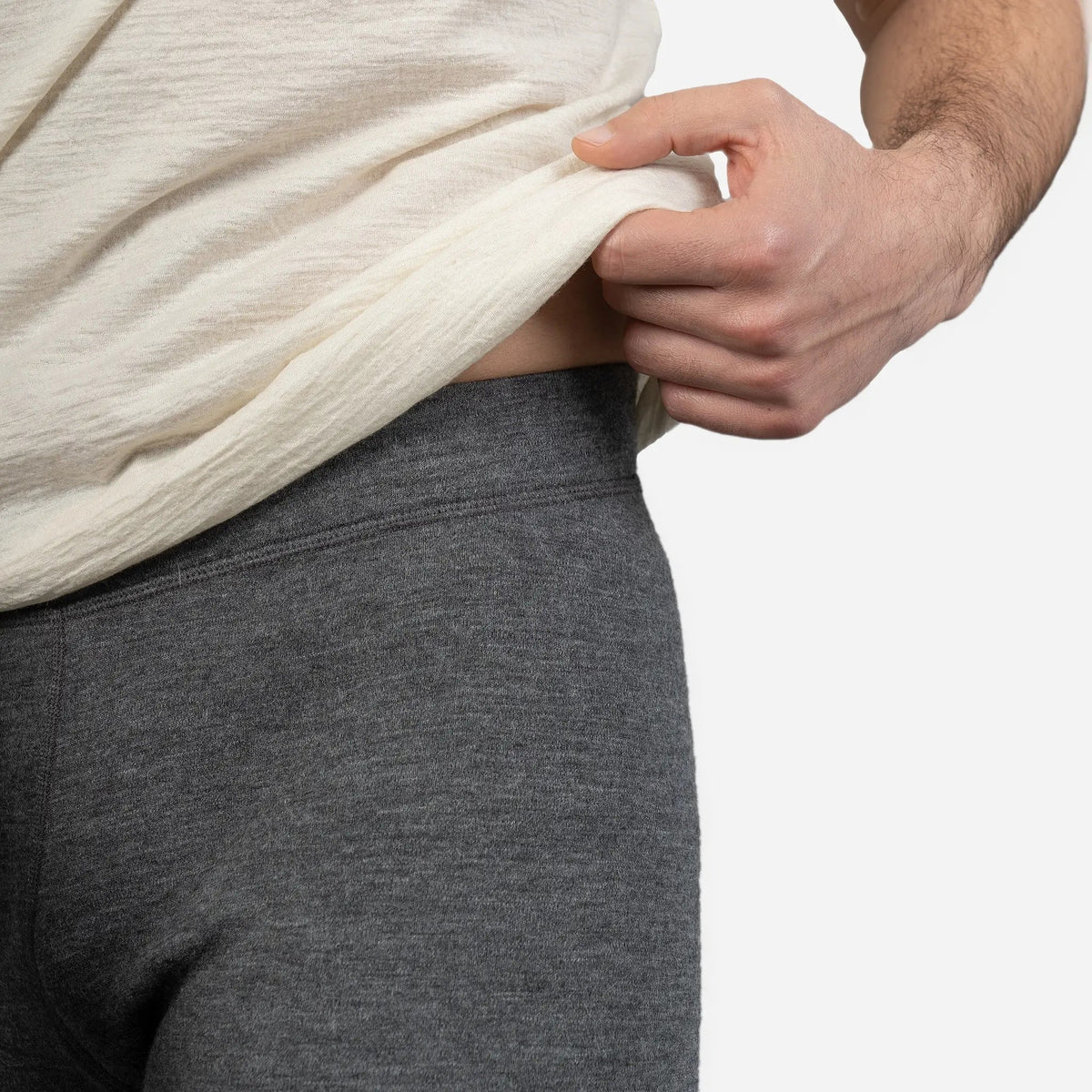 Men's Alpaca Wool Leggings: 300 Lightweight color gray