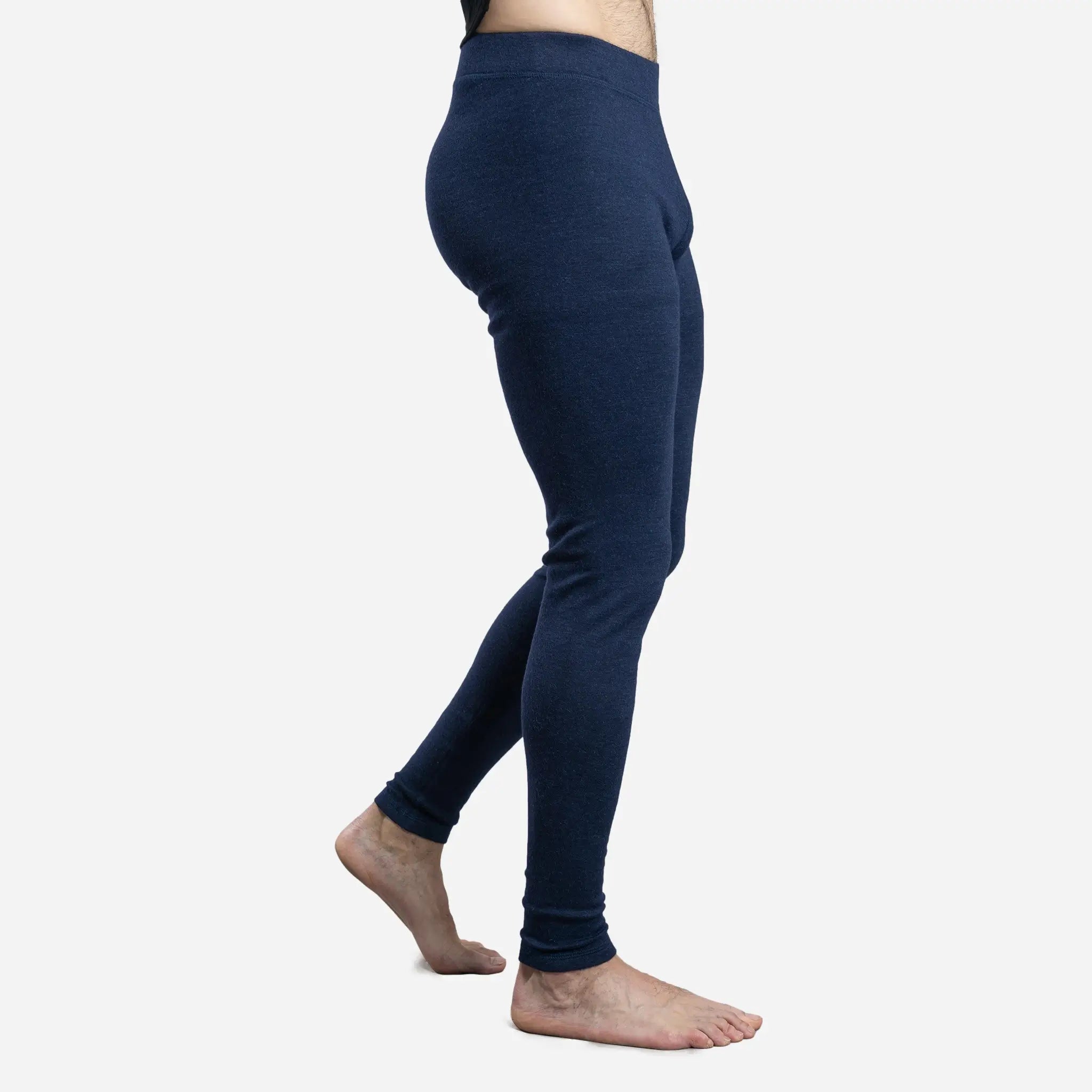 Men's Alpaca Wool Leggings color navy blue