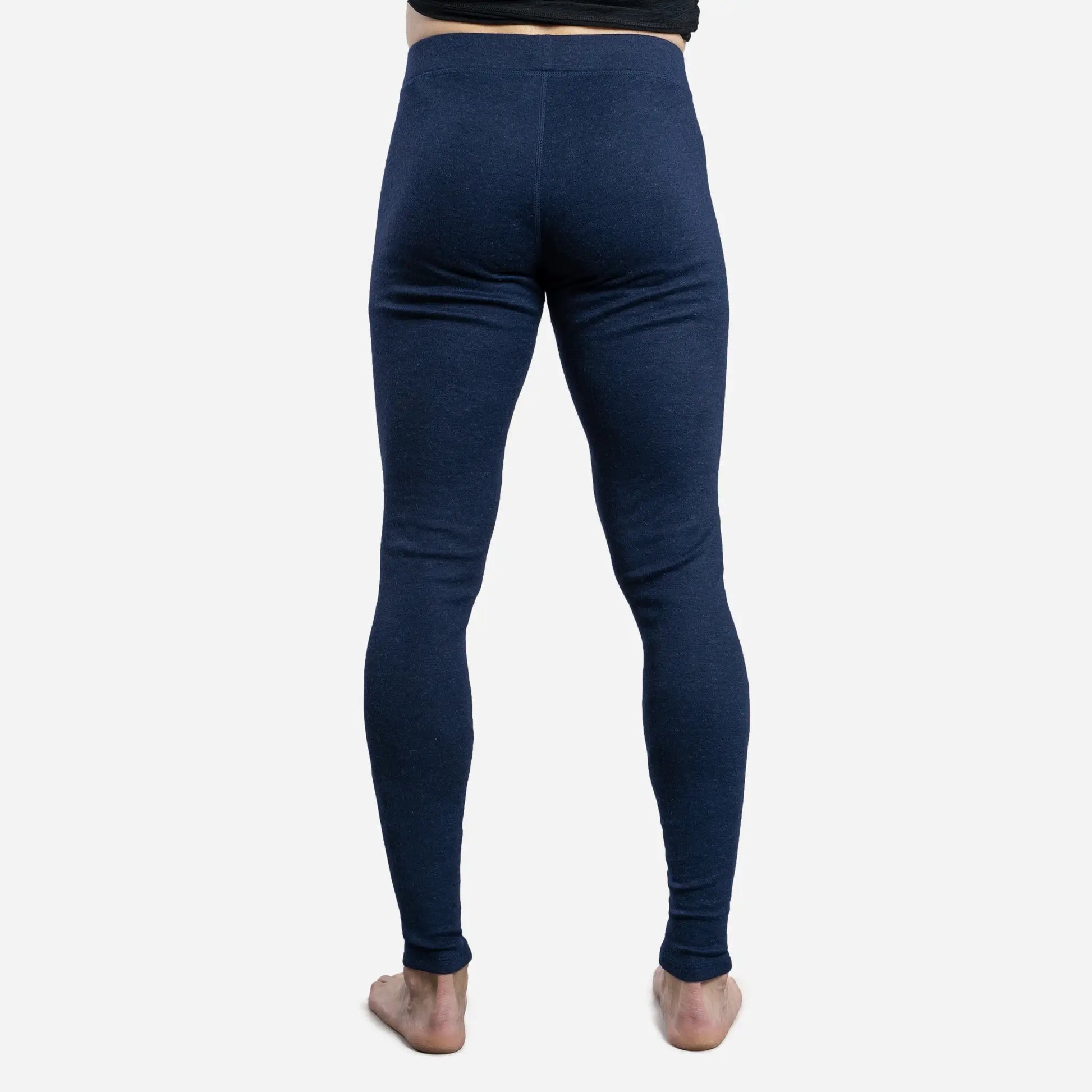 Men's Alpaca Wool Leggings color navy blue