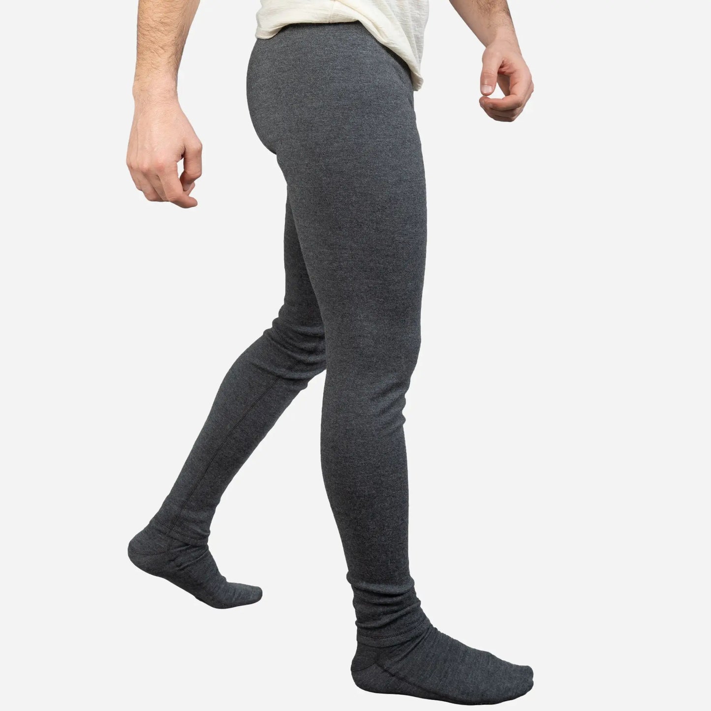 Men's most breathable alpaca wool leggings color gray