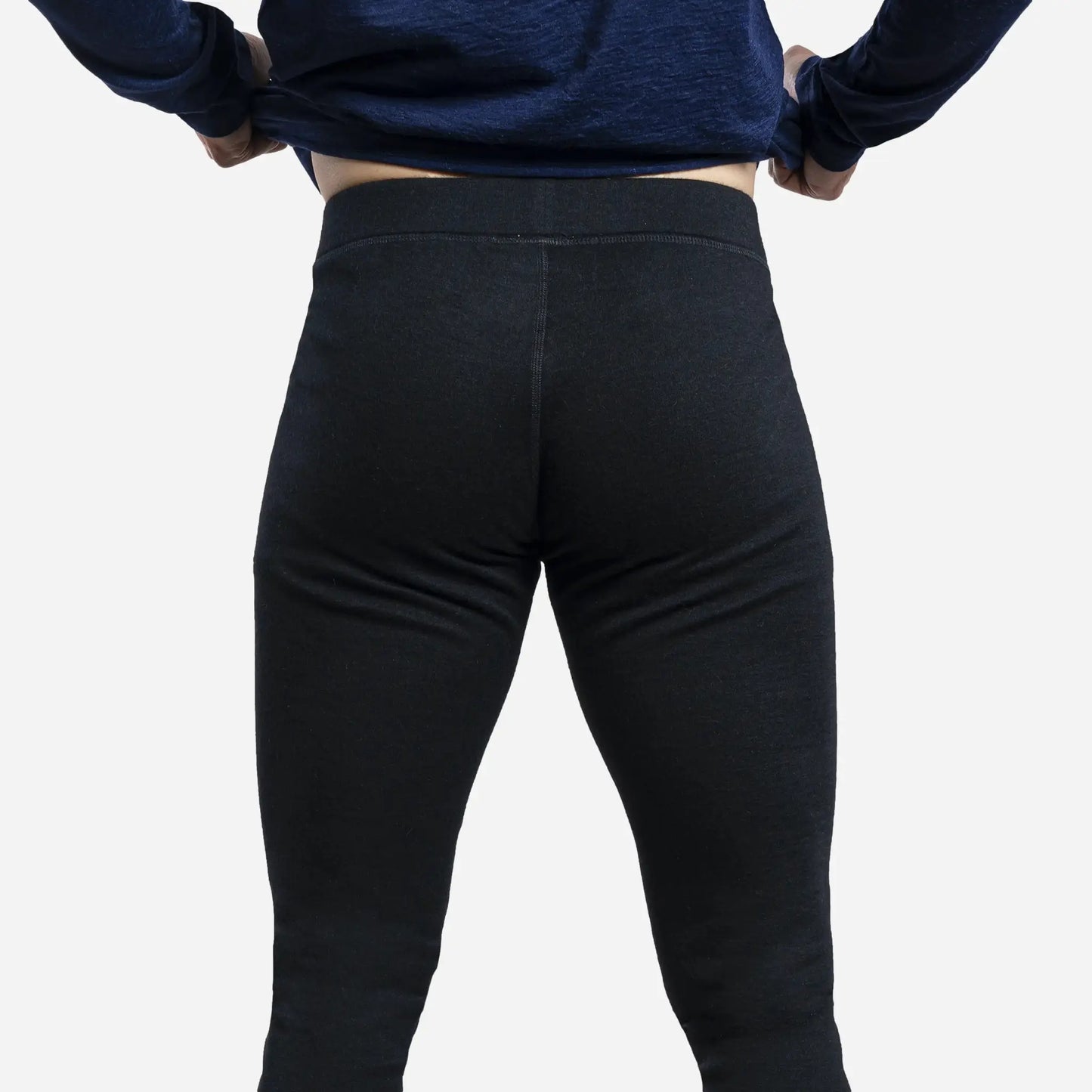 Men's most breathable alpaca wool leggings color black