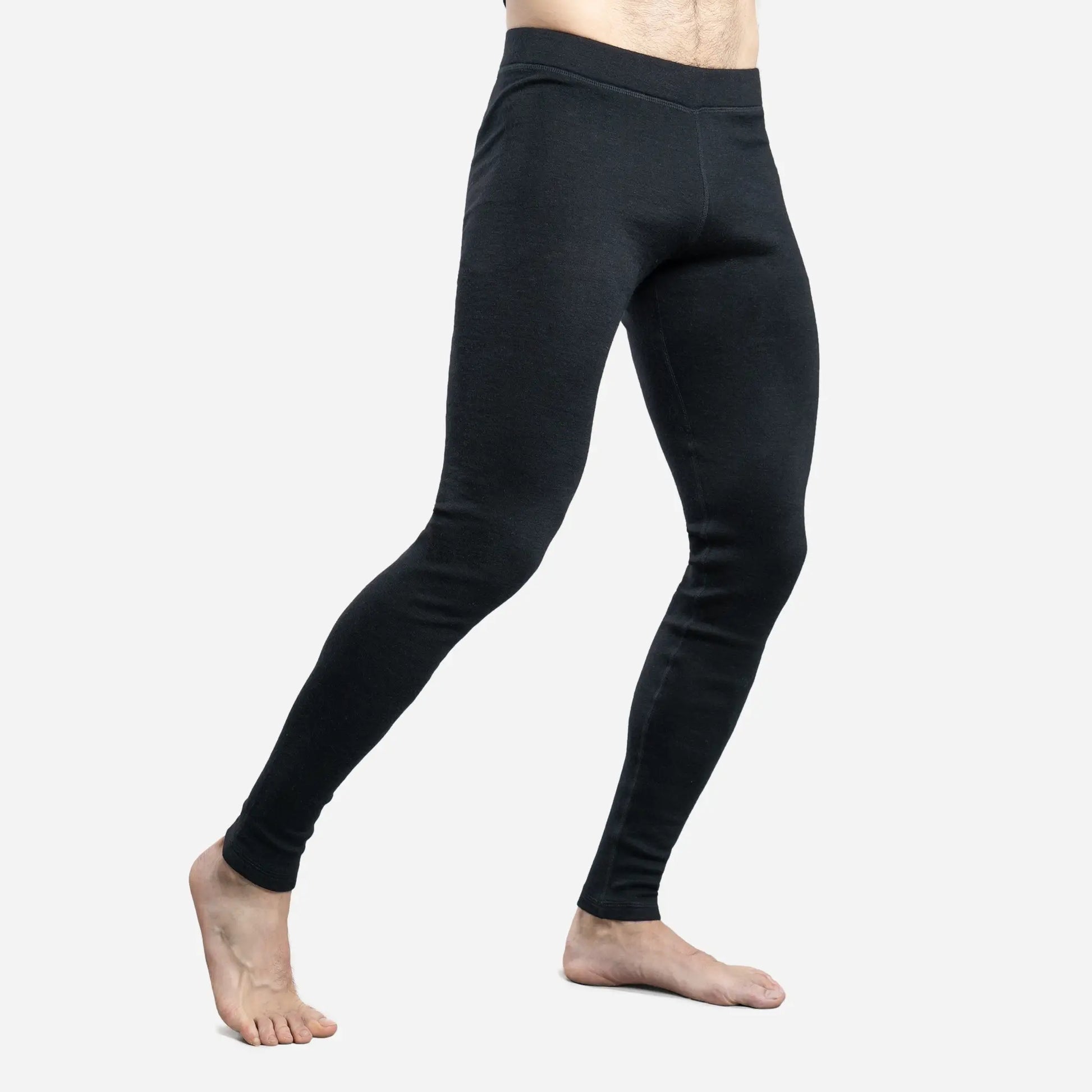 Adventure Mens Alpaca Wool Leggings 420 Midweight color black