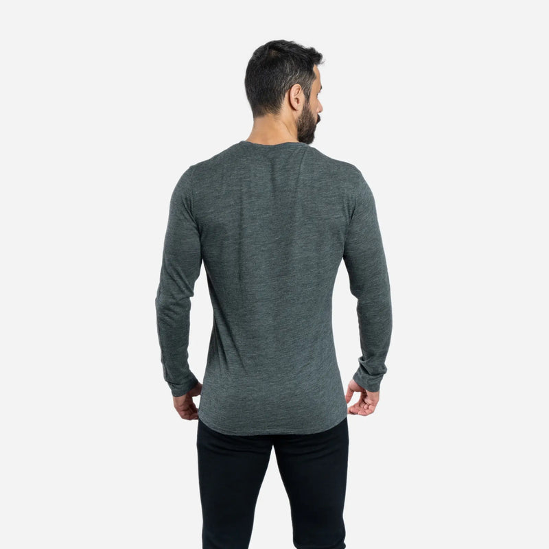 Mens Alpaca Wool Long Sleeve Shirt160Ultralight color gray