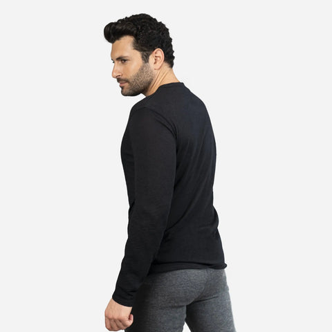 Men's Alpaca Wool Long Sleeve Shirt: 160 Ultralight