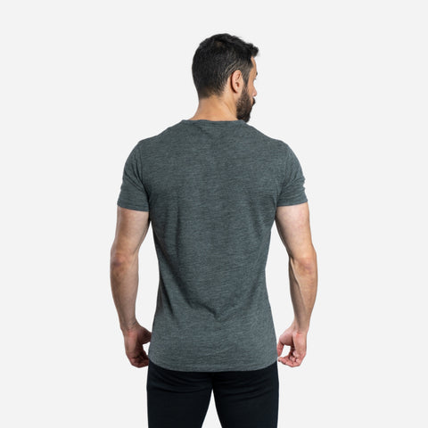 Men's Alpaca Wool Shirt: 160 Ultralight V-Neck