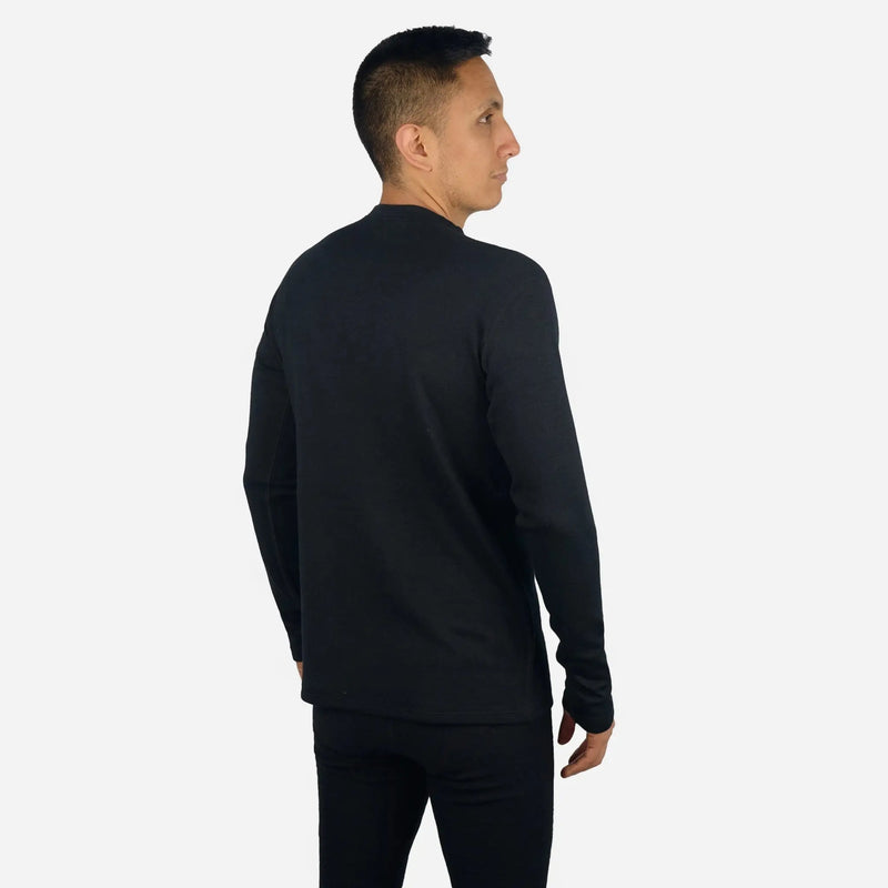 All Activities Mens Alpaca Wool Sweater 300 Lightweight color black