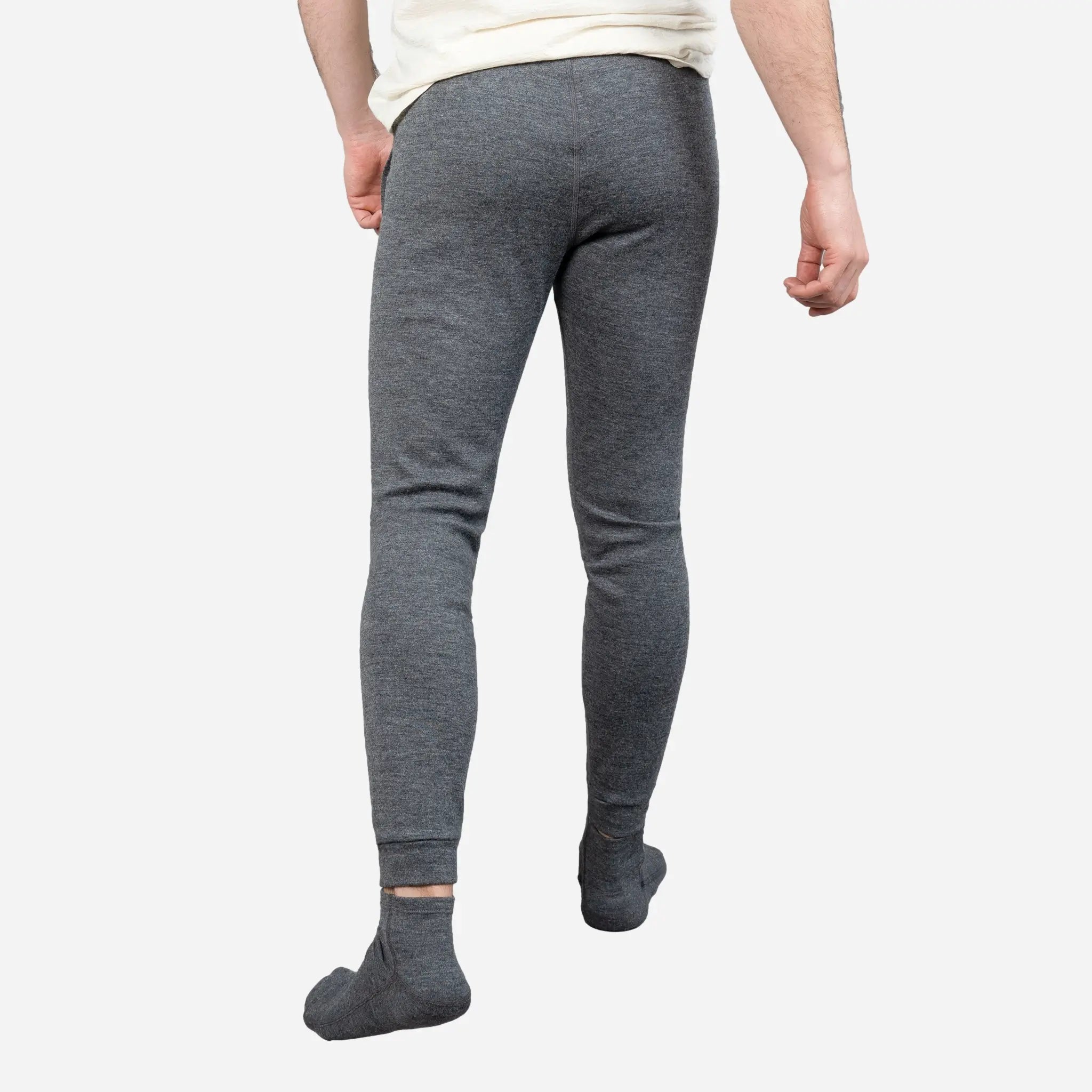 Fast Drying Mens Alpaca Wool Sweatpants 420 Midweight color gray