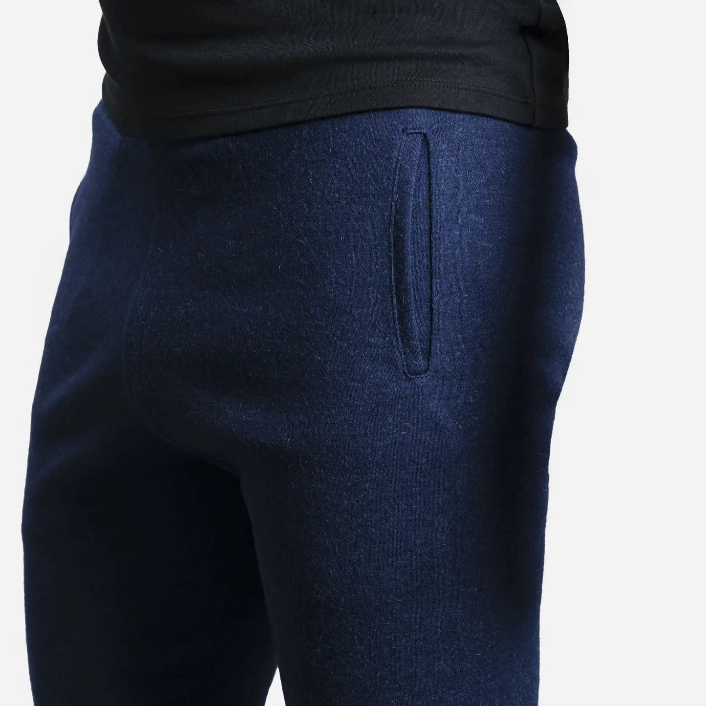 Thermo Regulate Mens Alpaca Wool Sweatpants 420 Midweight color navy blue