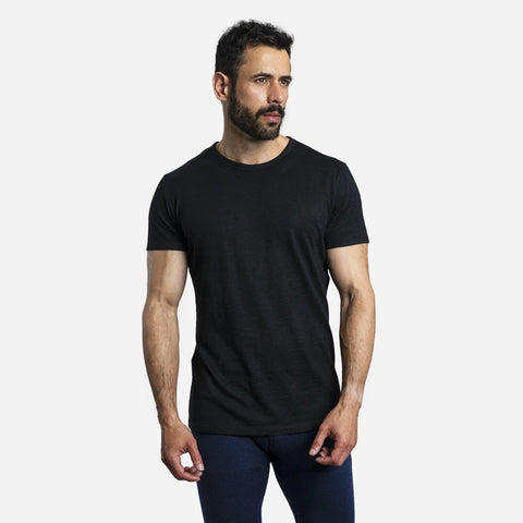 Men's Alpaca Wool T-Shirt: 160 Ultralight Crew Neck