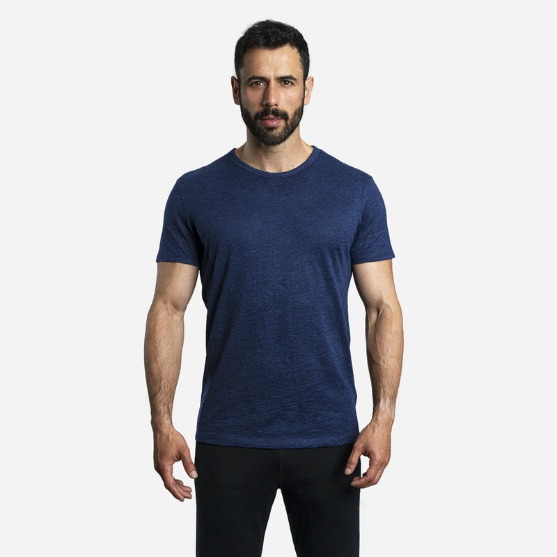 mens best ultralight tshirt crew neck color navy blue