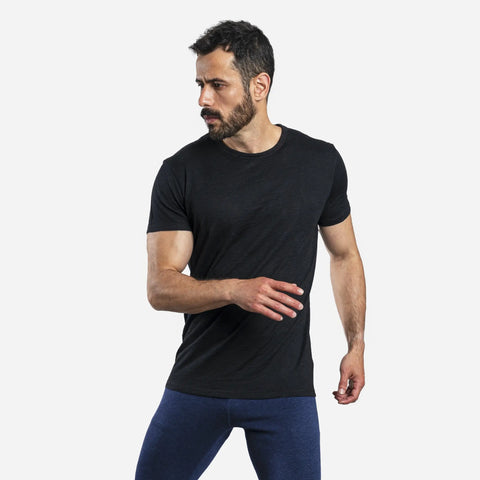 Men's Alpaca Wool T-Shirt: 160 Ultralight Crew Neck