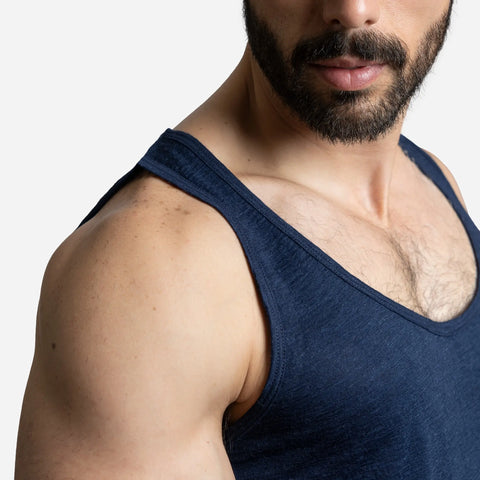 Men's Alpaca Wool Tank Top: 160 Ultralight