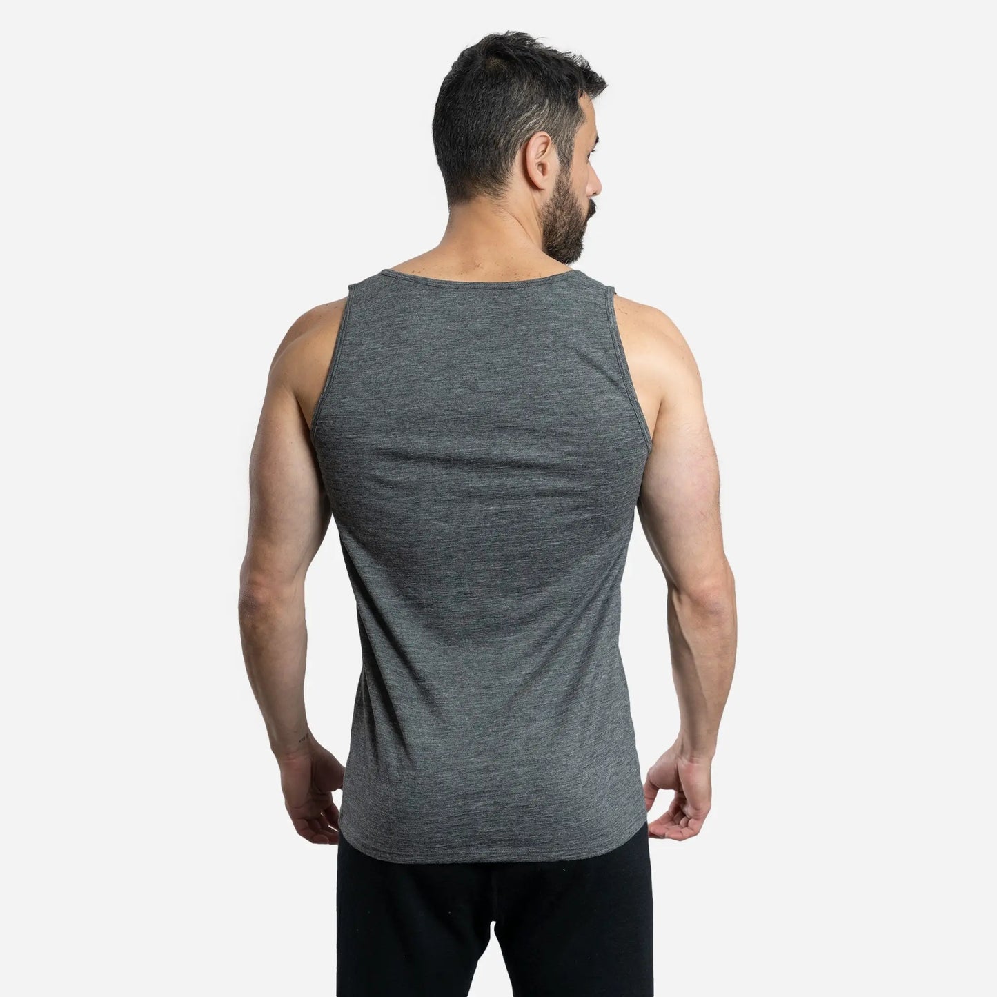 mens sustainable tank top ultralight color gray