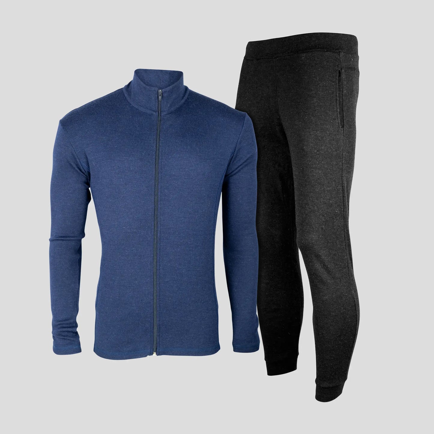 Mix 2 Pack - Men's Alpaca Wool Jacket Full-Zip & Sweatpants: 420 Midweight cover