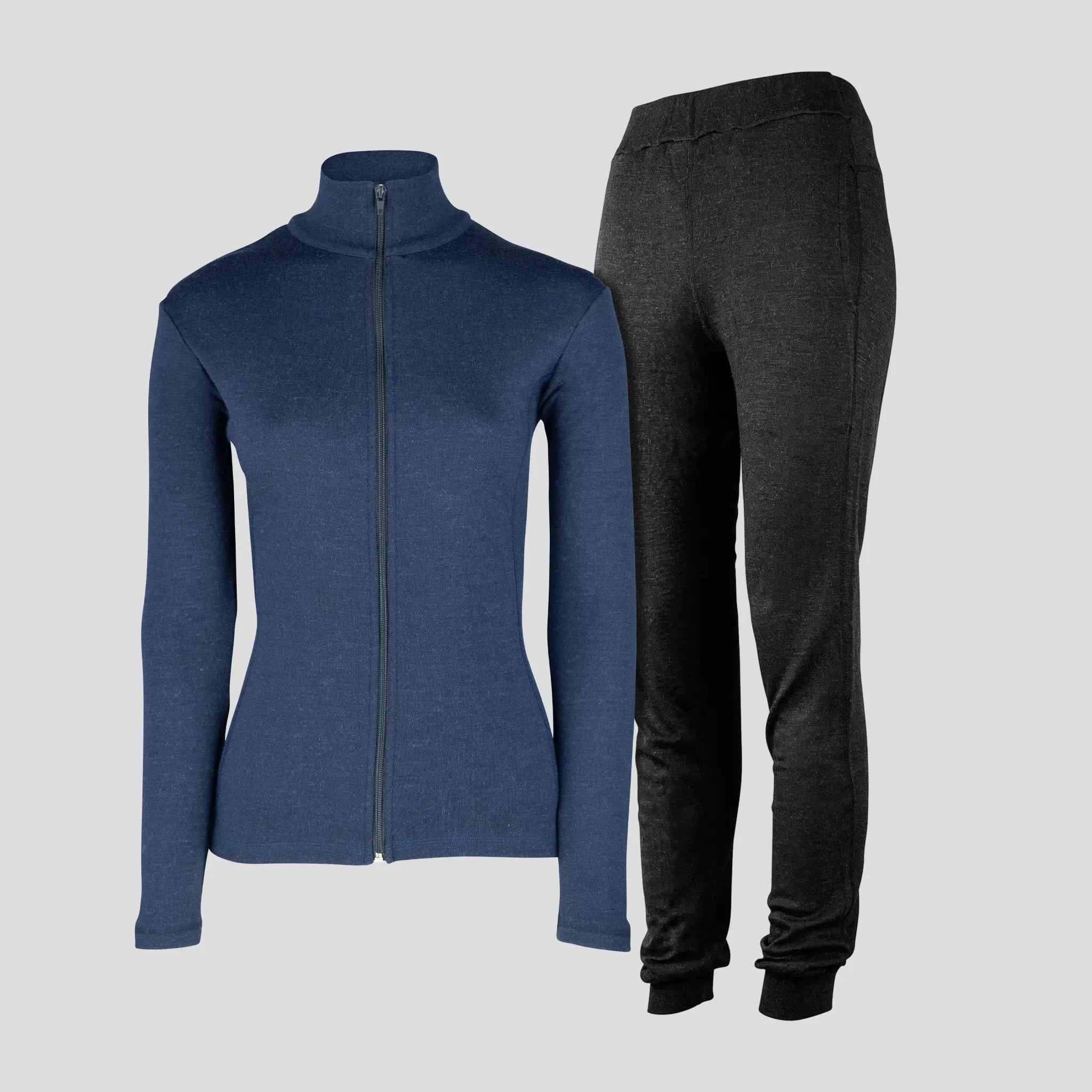 Mix 2 Pack - Women's Alpaca Wool Jacket Full-Zip & Sweatpants: 420 Midweight cover