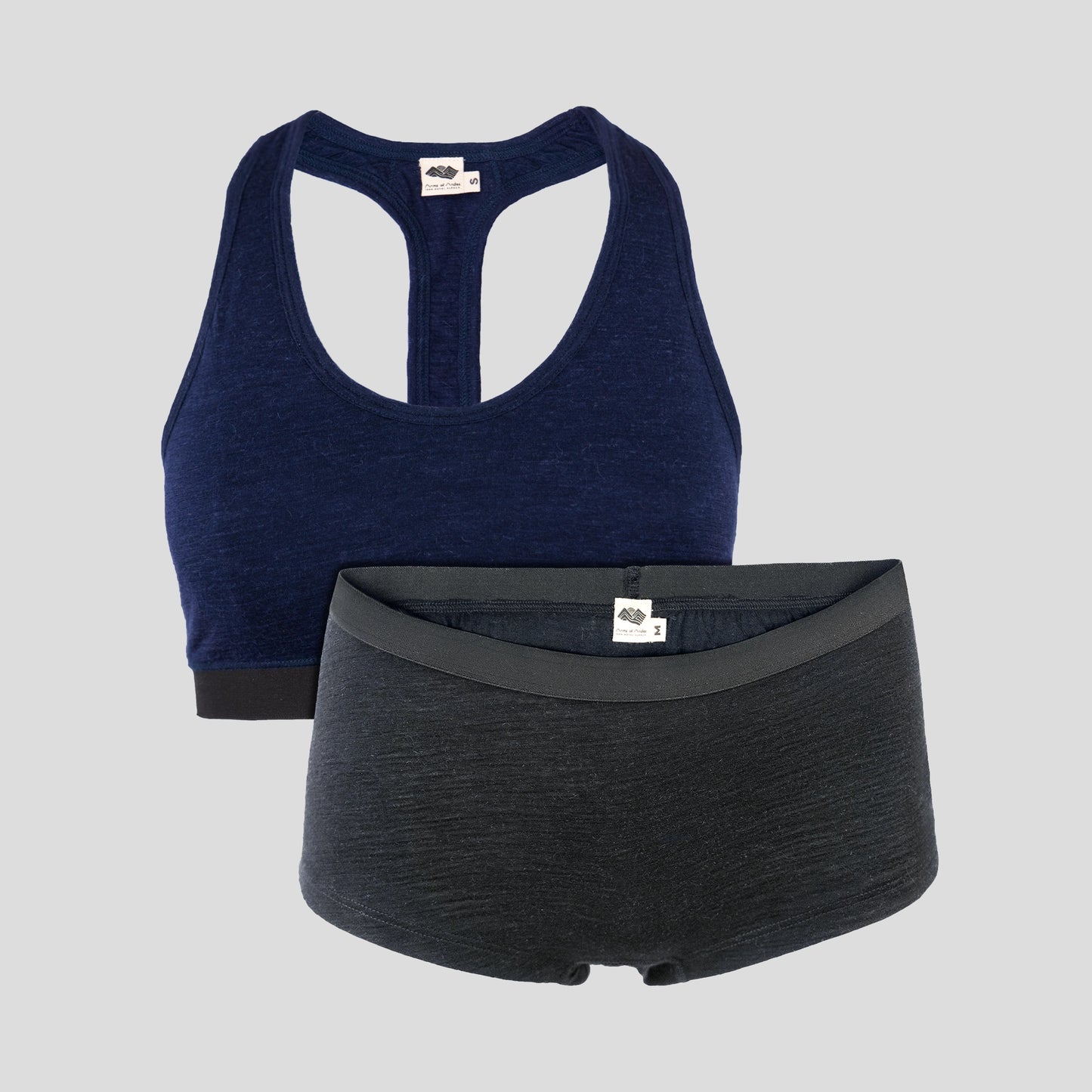 Mix 2 Pack - Women's Alpaca Wool Panties + Sports Bra: 160 Ultralight