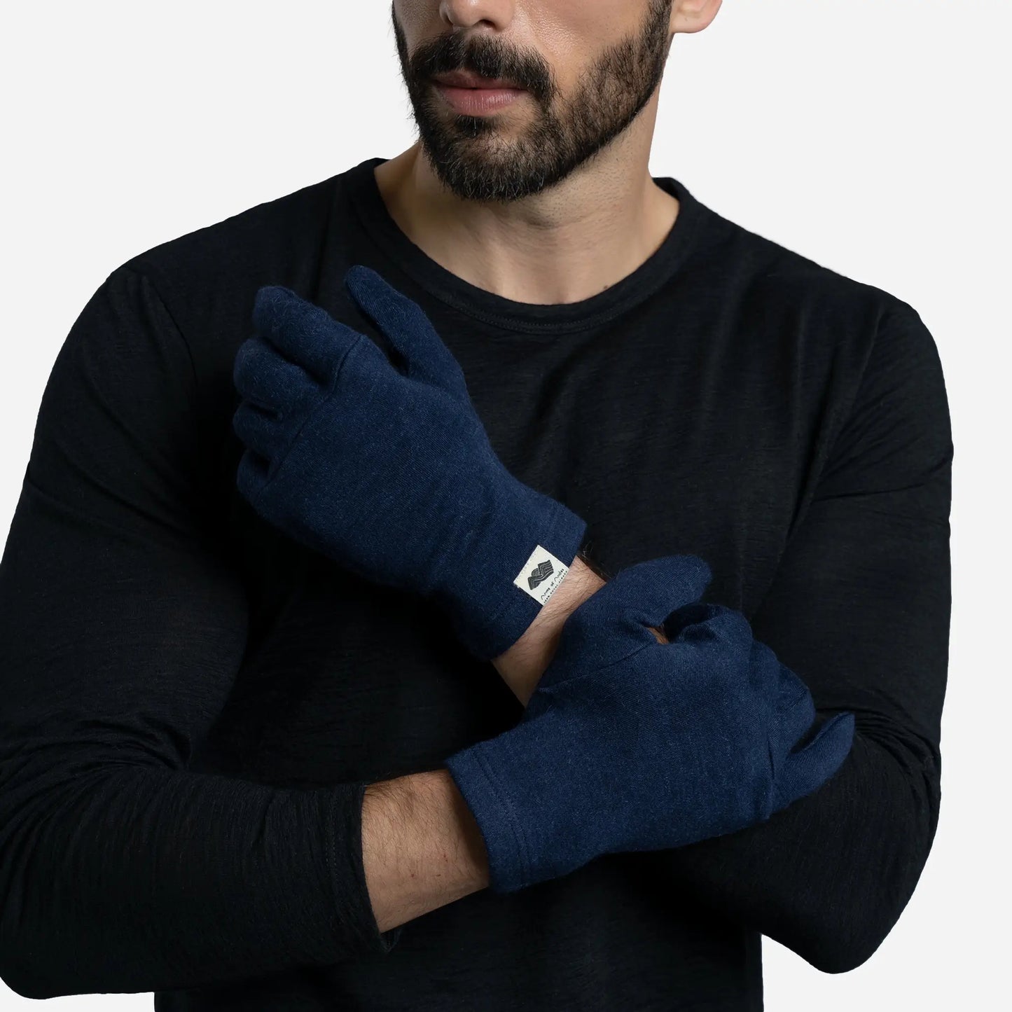 breathable gloves lightweight color navy blue