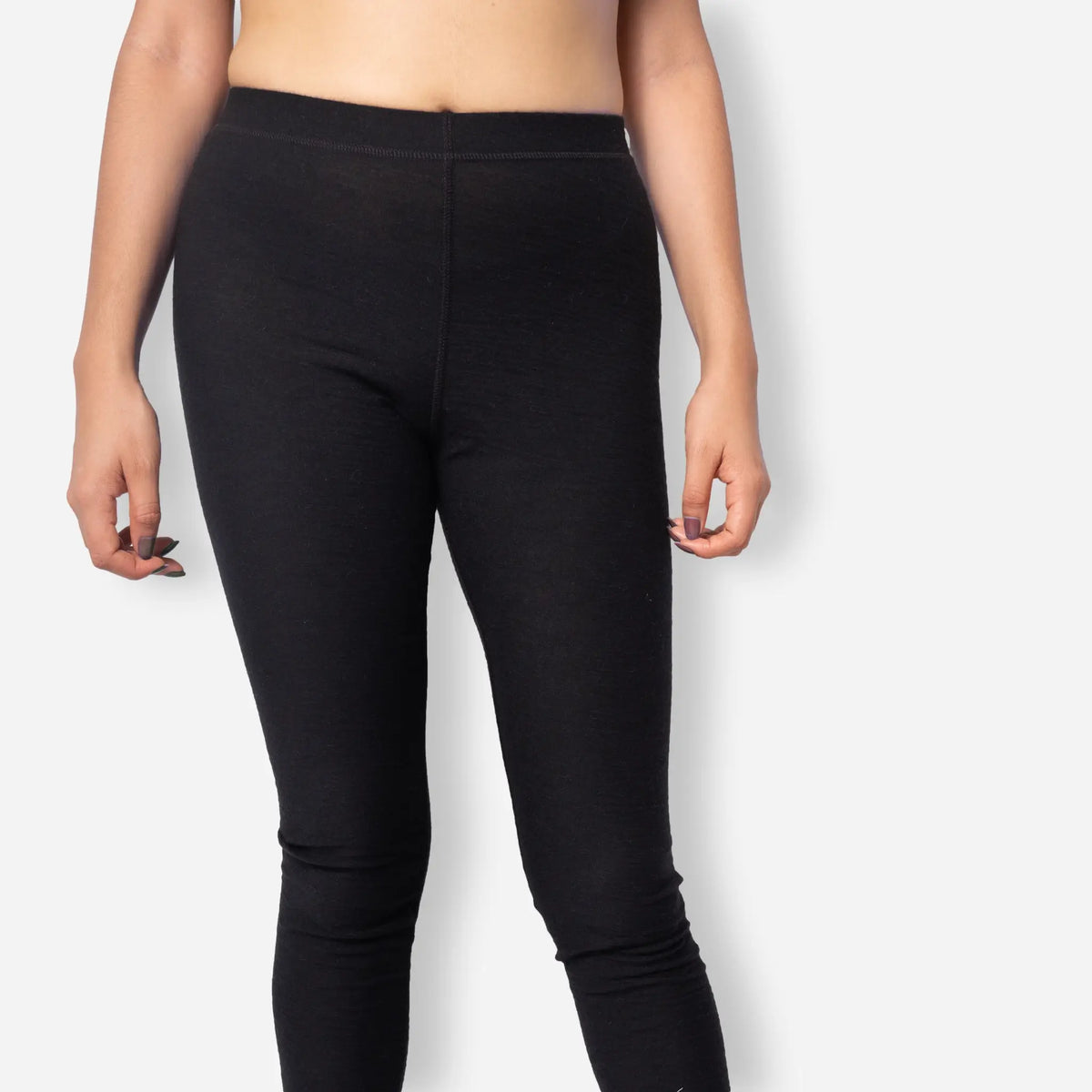 Active Comfort Womens Alpaca Wool Leggings 160 Ultralight color black