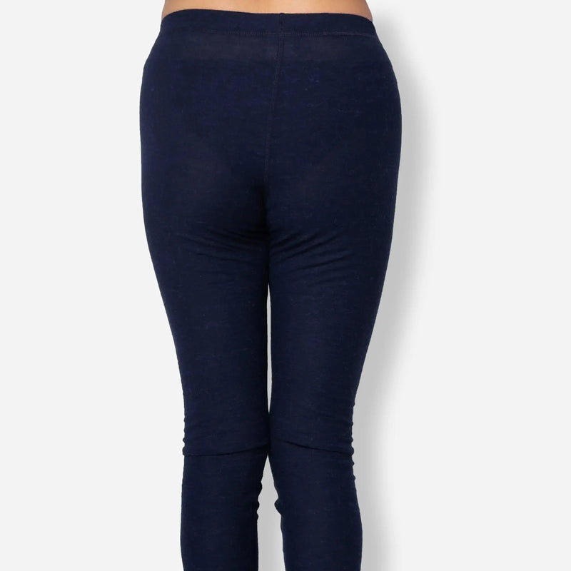 Perfect Travel Womens Alpaca Wool Leggings 160 Ultralight color navy blue