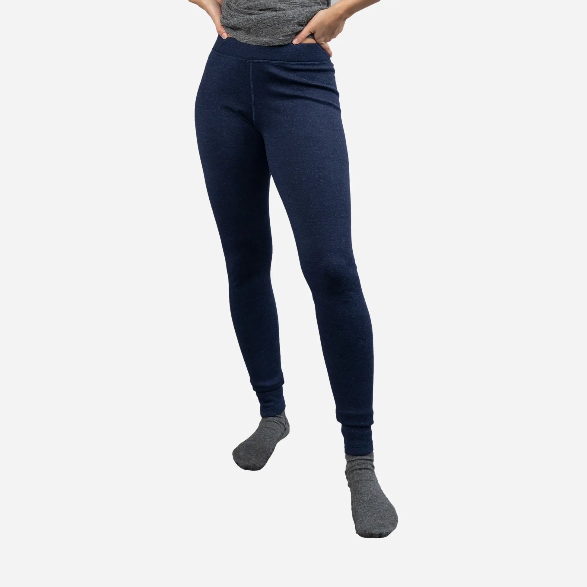 Single Origin Womens Alpaca Wool Leggings 300 Lightweight color navy blue