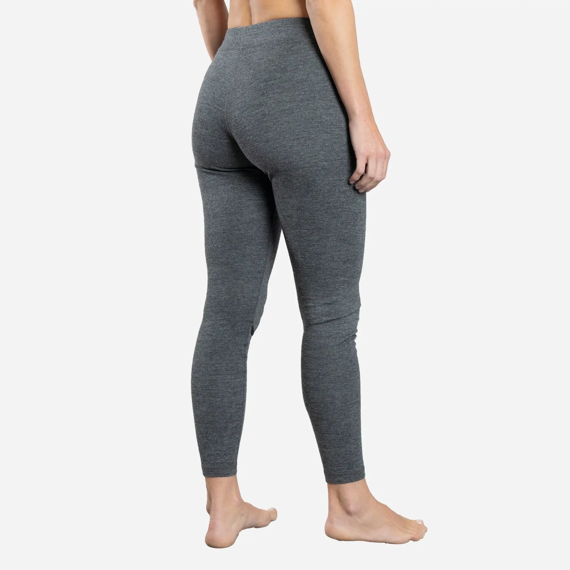 Functional Womens Alpaca Wool Leggings 300 Lightweight color gray