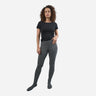 Eco Friendly Womens Alpaca Wool Leggings 420 Midweight color Gray