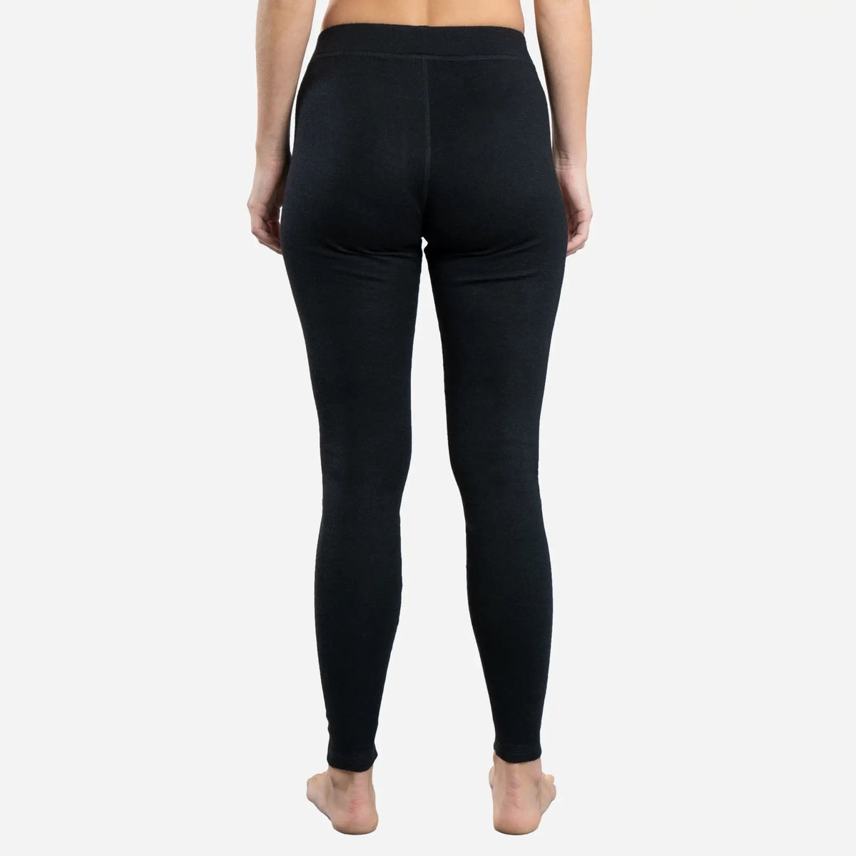 Women's Alpaca Wool Leggings: 420 Midweight color black