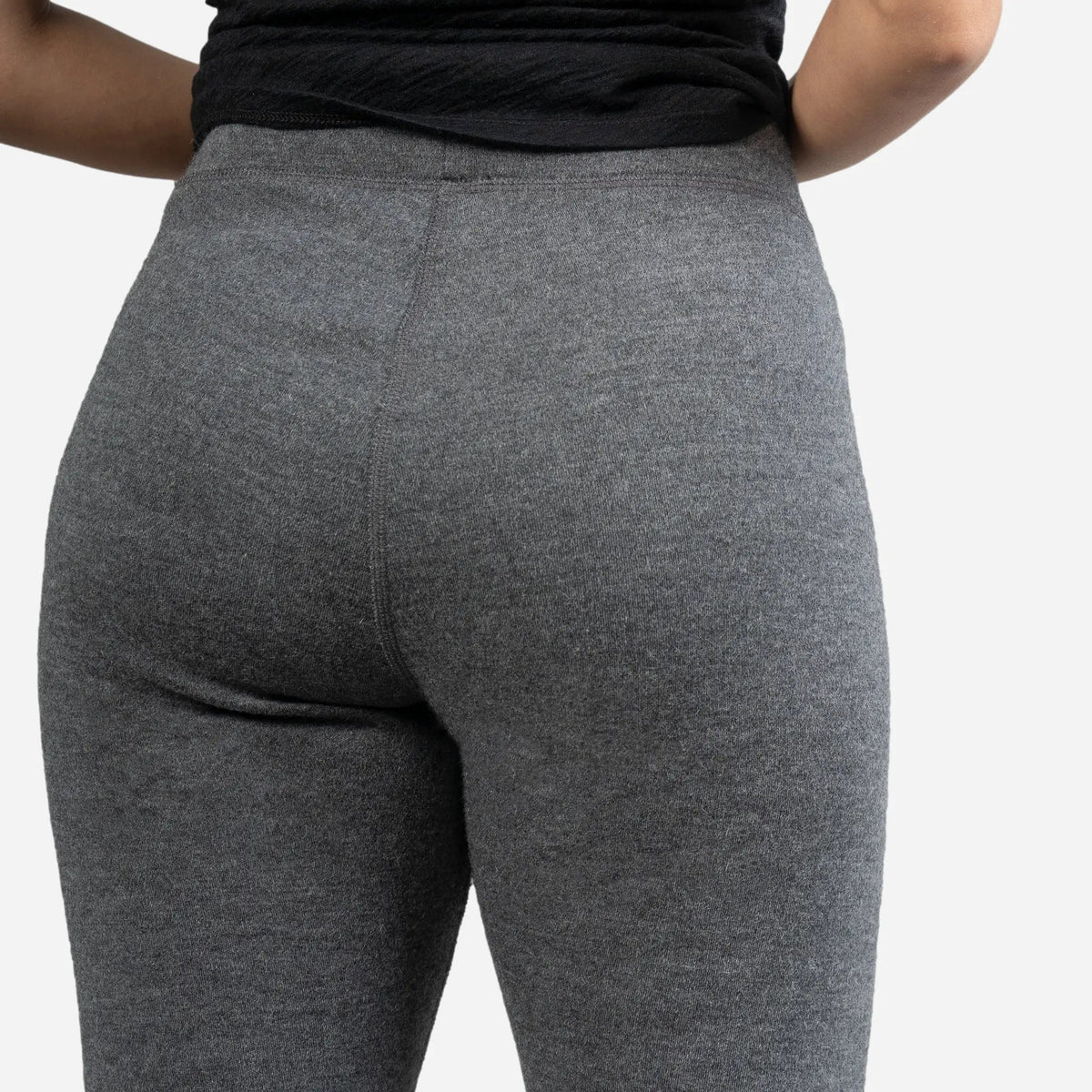 Women's Alpaca Wool Leggings: 420 Midweight color gray