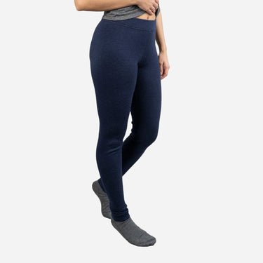 Women's Alpaca Wool Leggings: 420 Midweight color navy blue