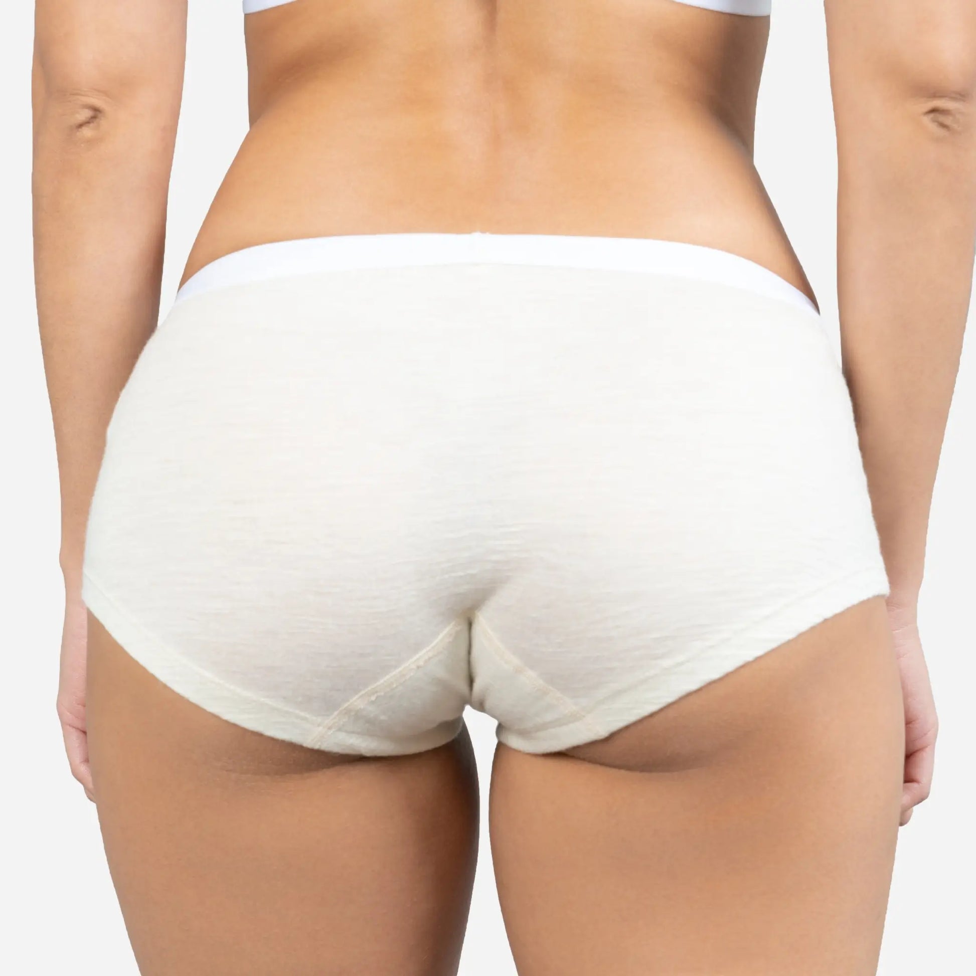 Outdoor Womens Alpaca Wool Panties 160 Ultralight color white